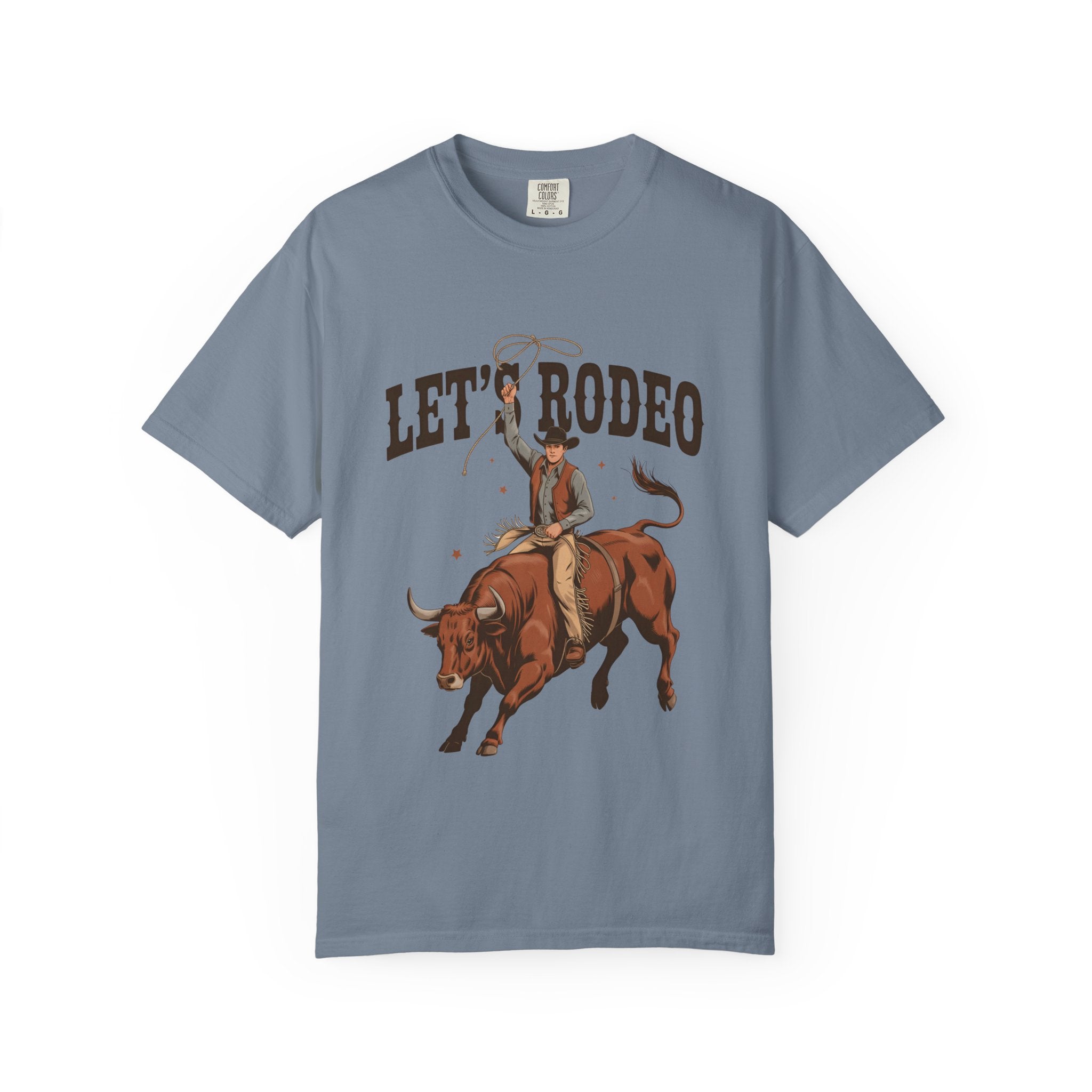 Let's Rodeo T-Shirt — Western Bull Riding Graphic Tee