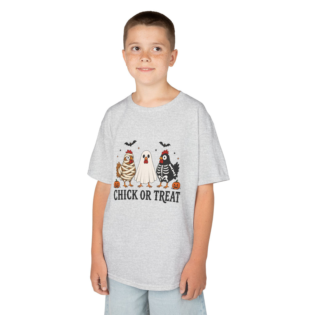 Kids Halloween Tee — "Chick or Treat" Costume Chickens