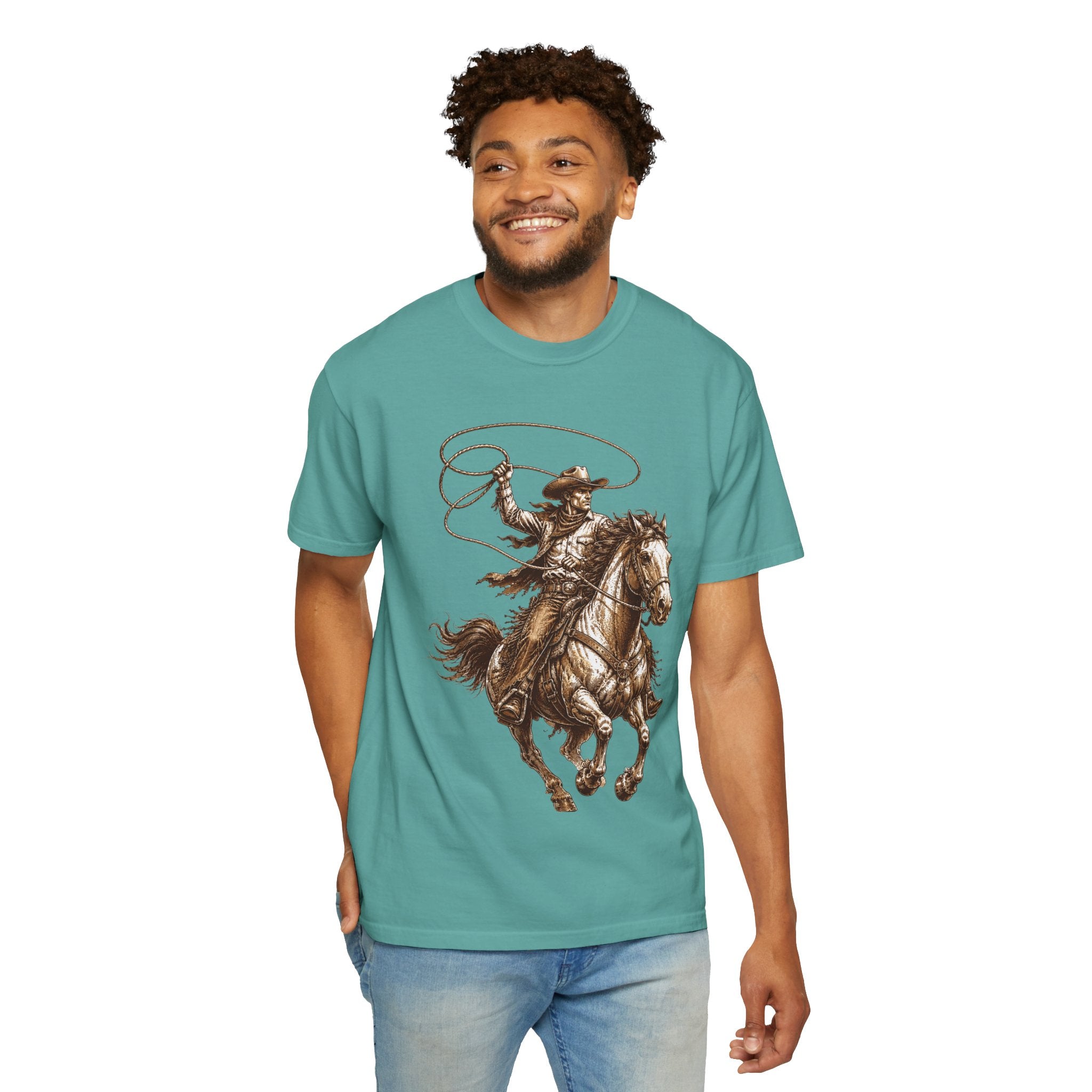Cowboy Horse T-Shirt — Rodeo Western Lasso Graphic Tee