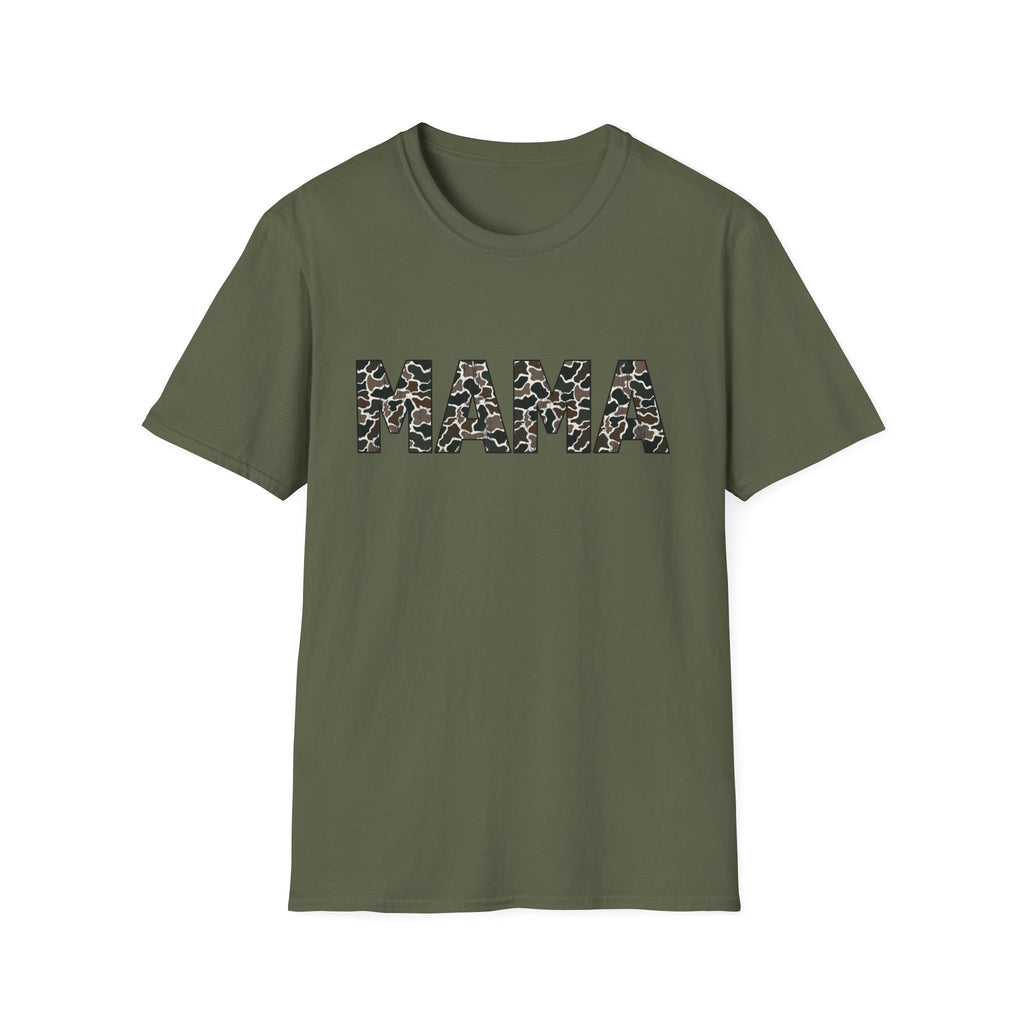 Mama Camo Print T-Shirt — Graphic Mom Tee for Mother's Day & Everyday