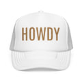 Howdy Trucker Hat — Glitter Letter Foam Mesh Cap