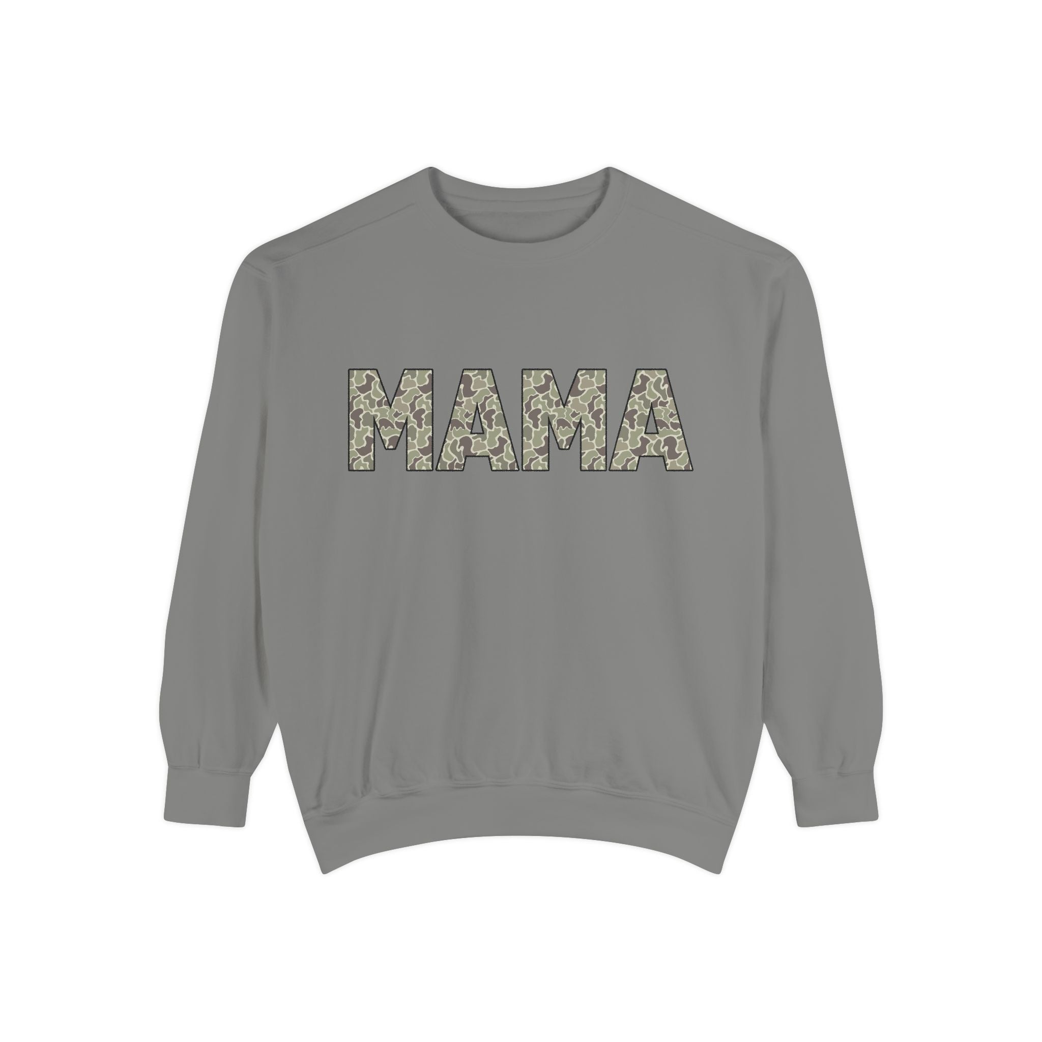 Mama Camo Sweatshirt — Cozy Mom Crewneck with Floral Pattern "MAMA"