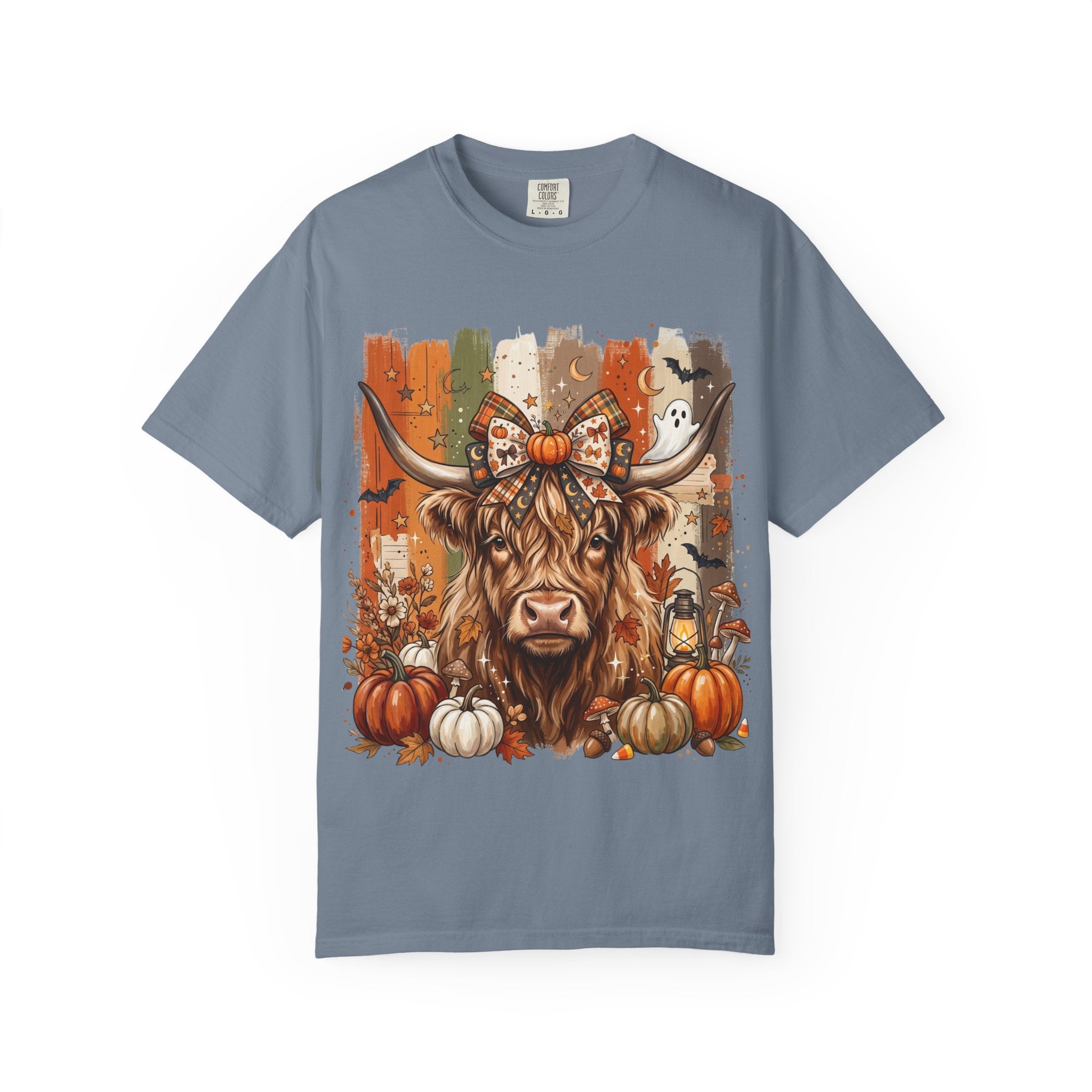Highland Cow Halloween Pumpkin T-Shirt