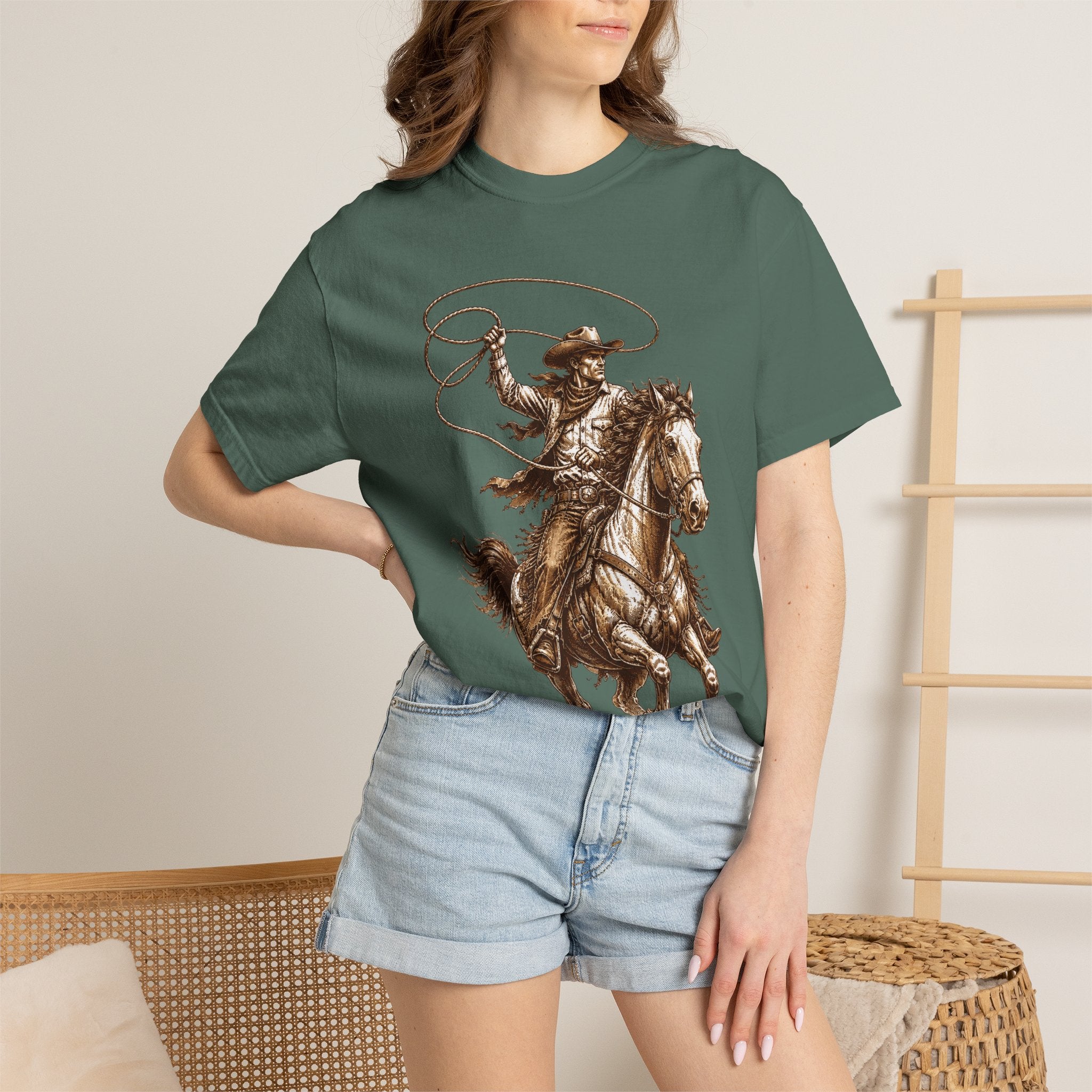 Cowboy Horse T-Shirt — Rodeo Western Lasso Graphic Tee