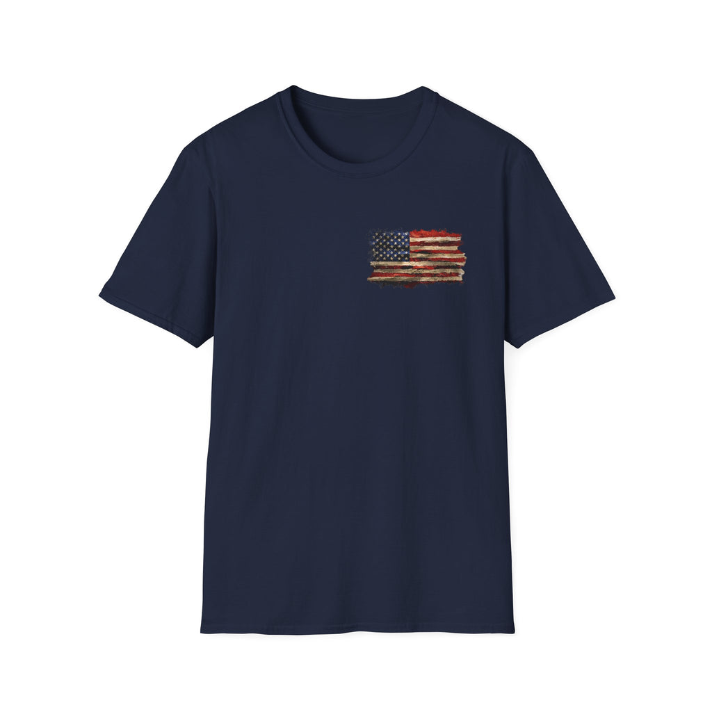 Distressed American Flag T-Shirt — Vintage USA Patriotic Tee