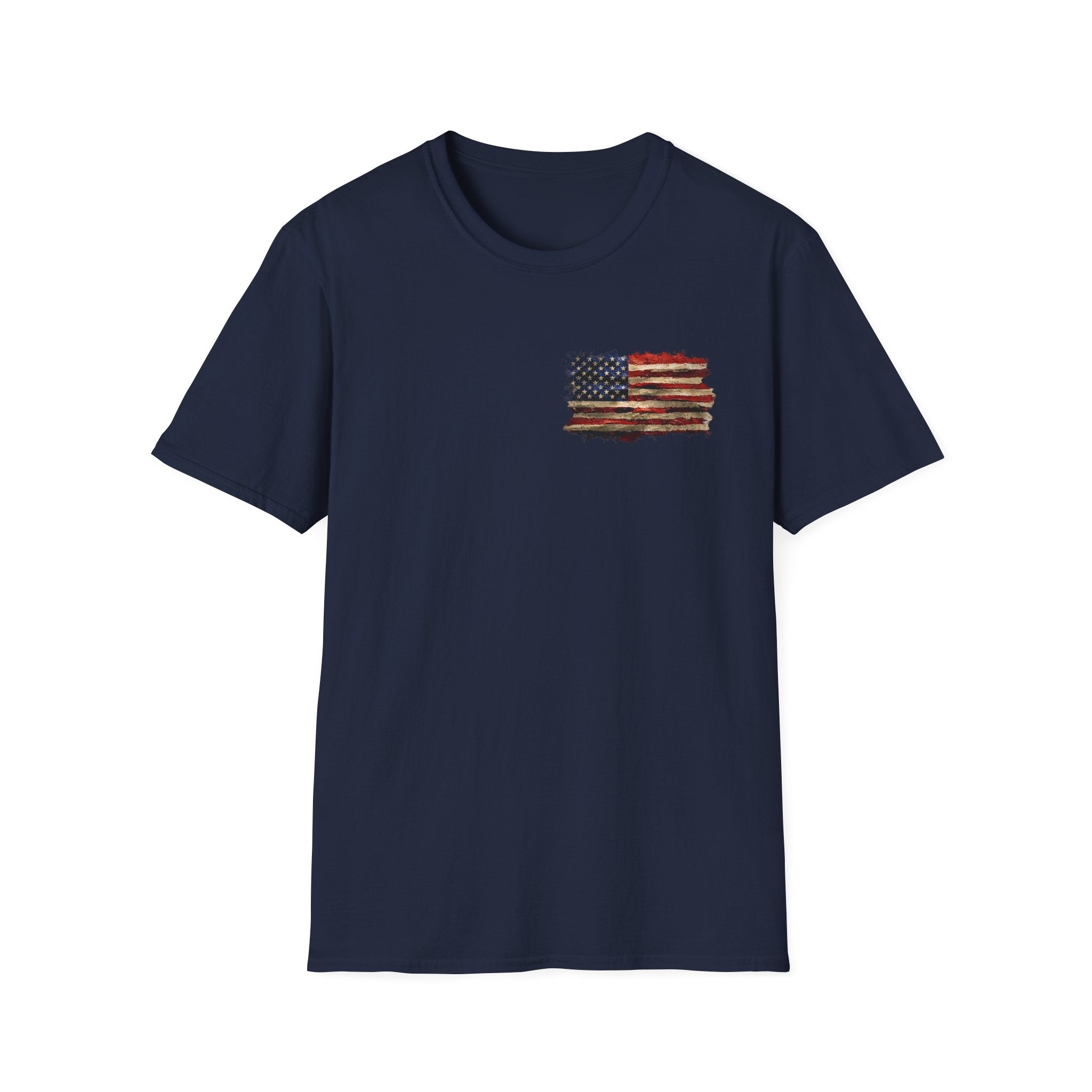 Distressed American Flag T-Shirt — Vintage USA Patriotic Tee