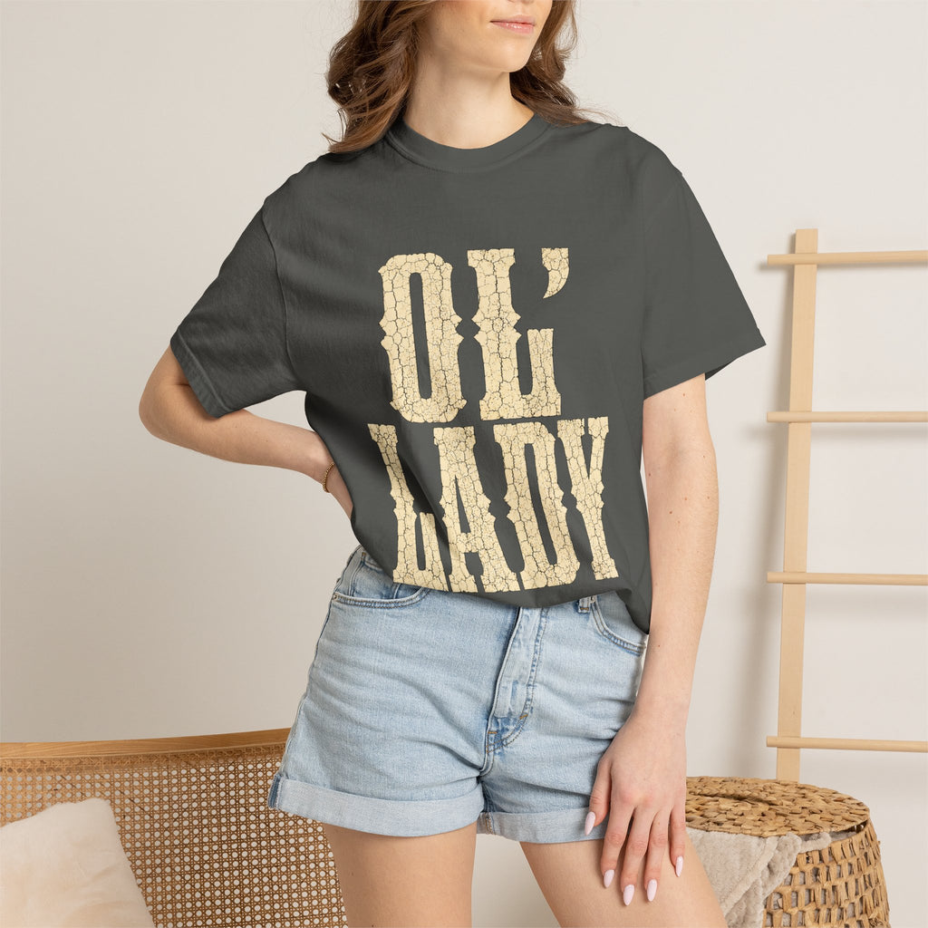 T-Shirt — 'Ol' Lady' Vintage Lettering Tee