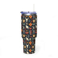 40oz Western Pattern Vacuum Tumbler — Southwestern Cow Skull & Floral Insulated Cup