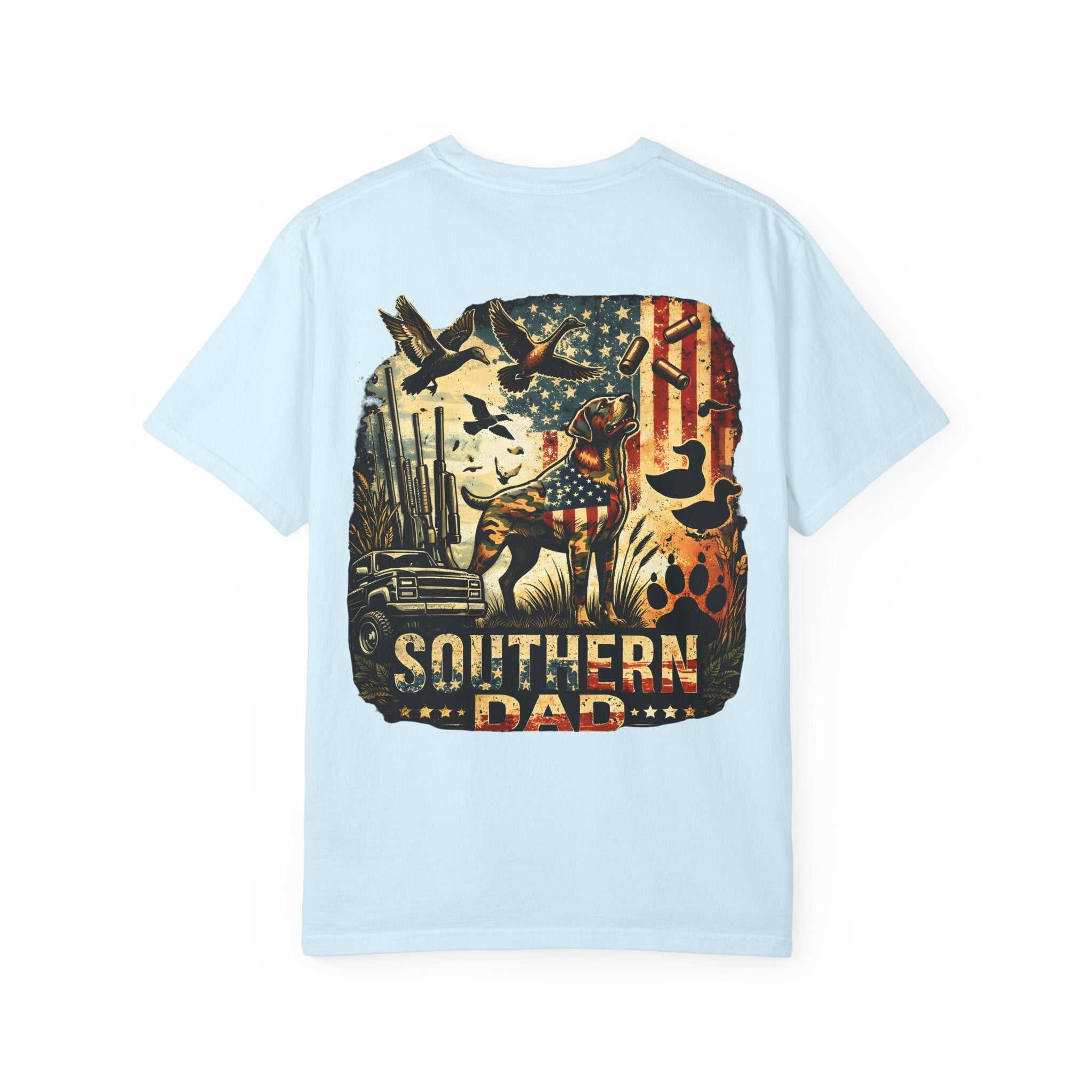 Southern Dad T-Shirt — Patriotic Deer & Duck Hunting Graphic Tee