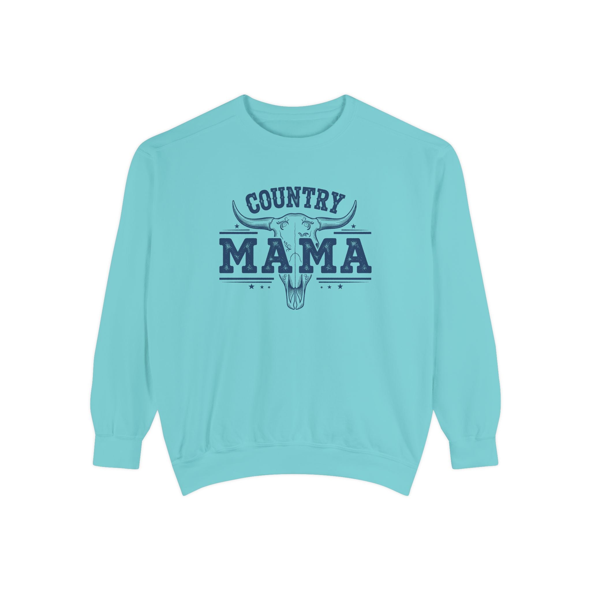 Country Mama Sweatshirt — Rustic Longhorn Graphic Crewneck