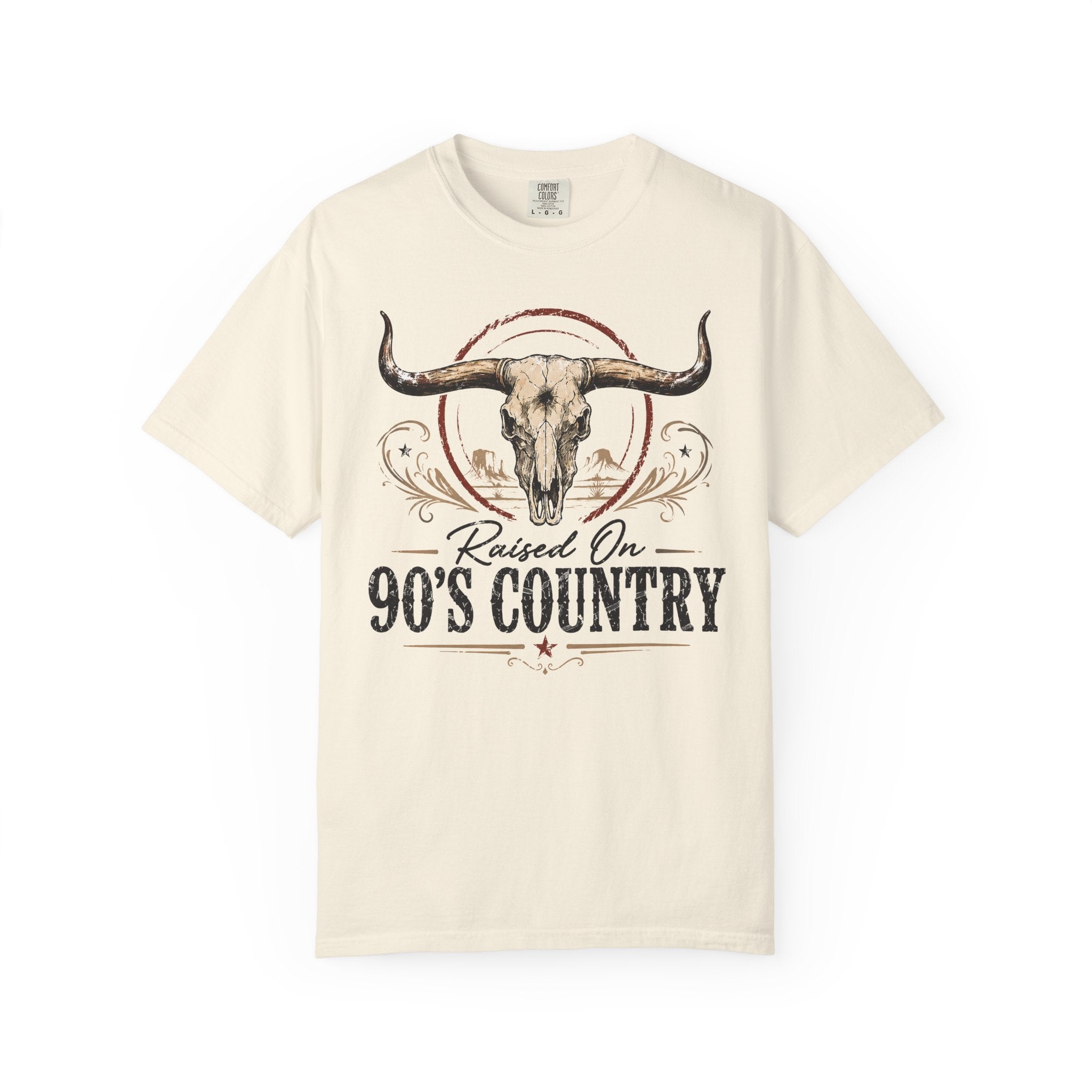 Raised On 90's Country T-Shirt — Vintage Longhorn Cowboy Tee