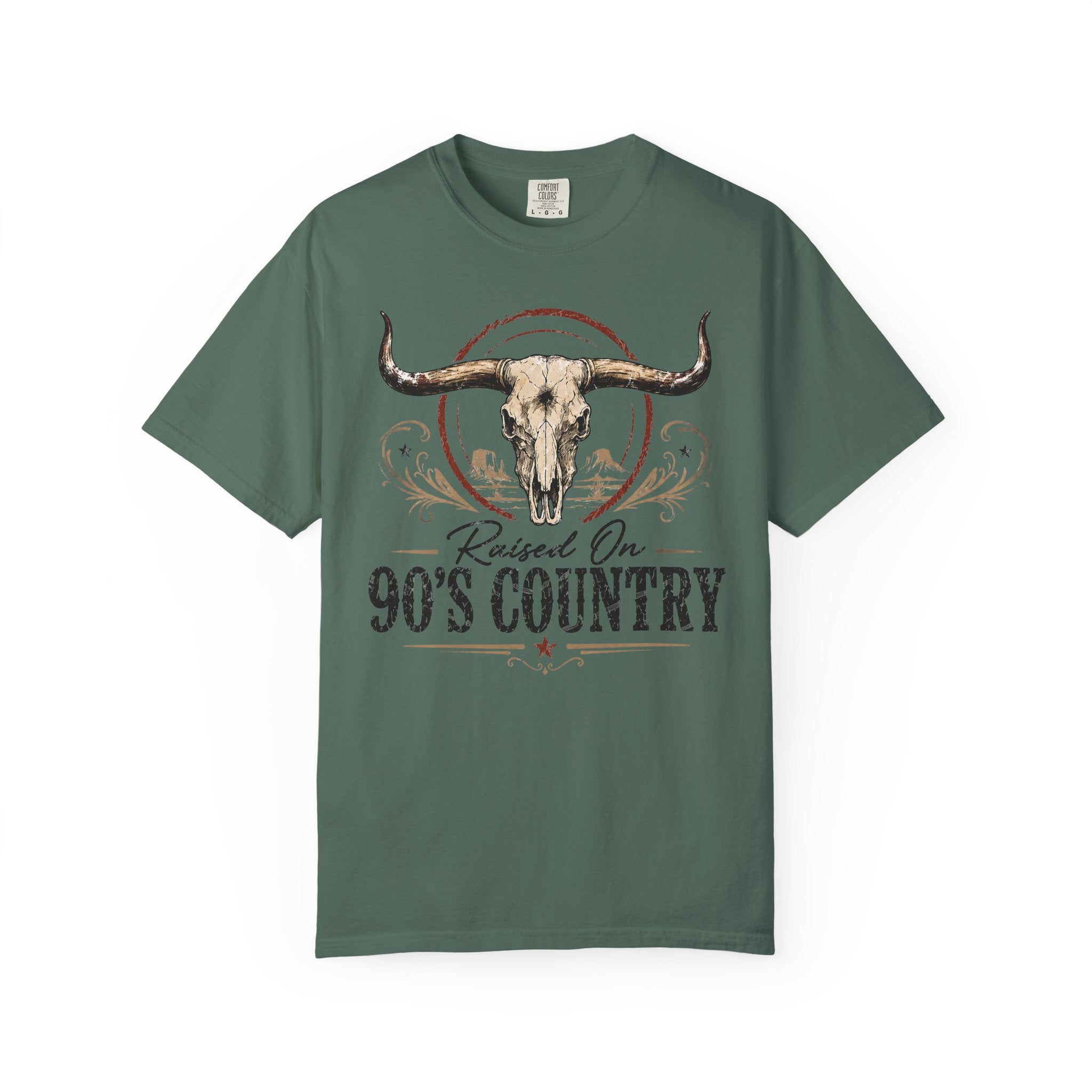 Raised On 90's Country T-Shirt — Vintage Longhorn Cowboy Tee