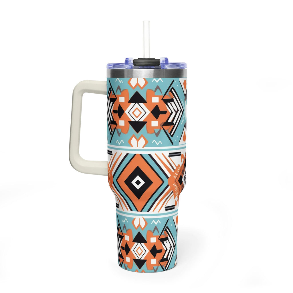 40oz Aztec Pattern Vacuum Tumbler – Insulated Travel Mug