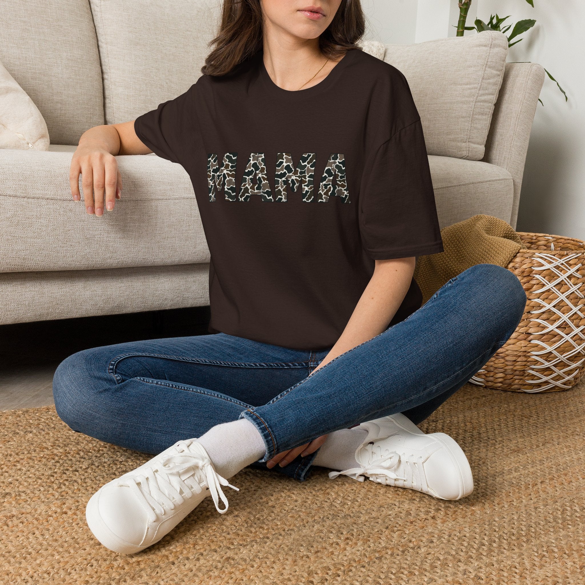 Mama Camo Print T-Shirt — Graphic Mom Tee for Mother's Day & Everyday