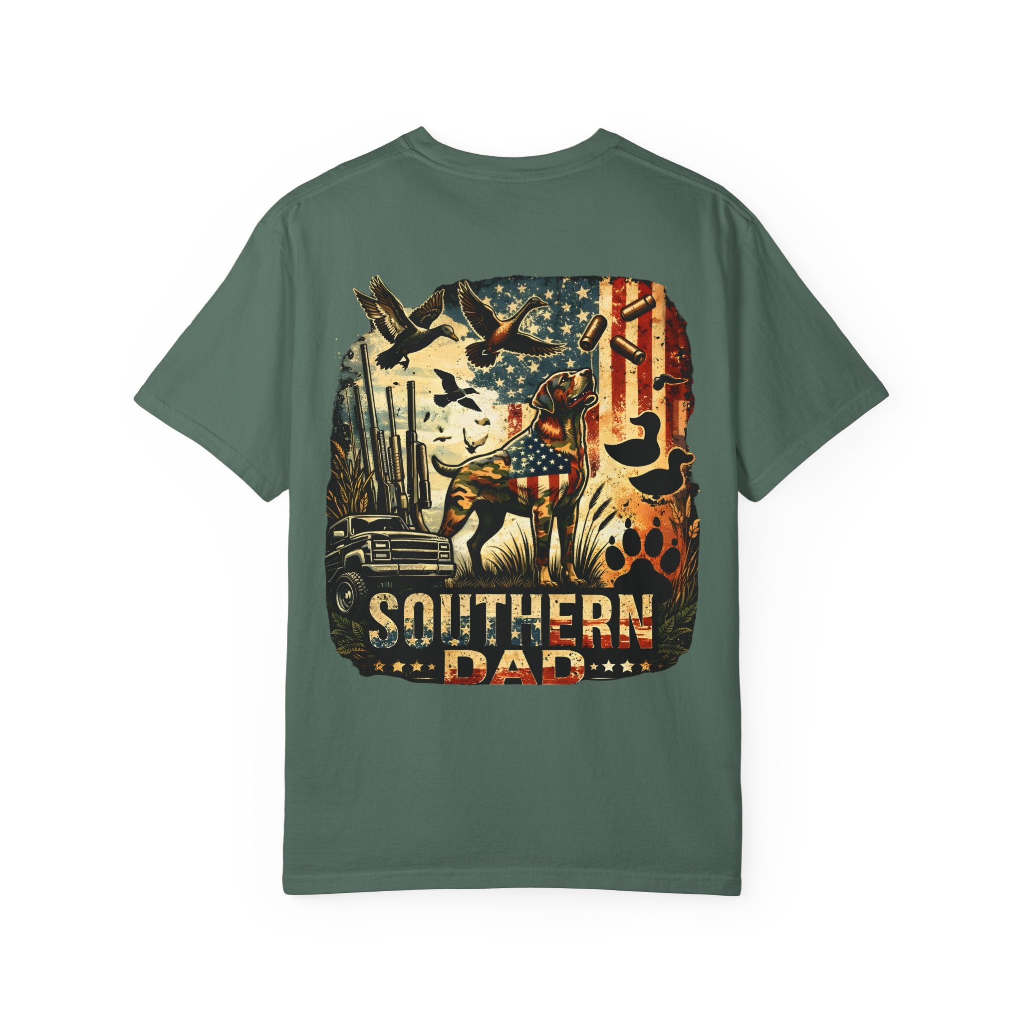 Southern Dad T-Shirt — Patriotic Deer & Duck Hunting Graphic Tee