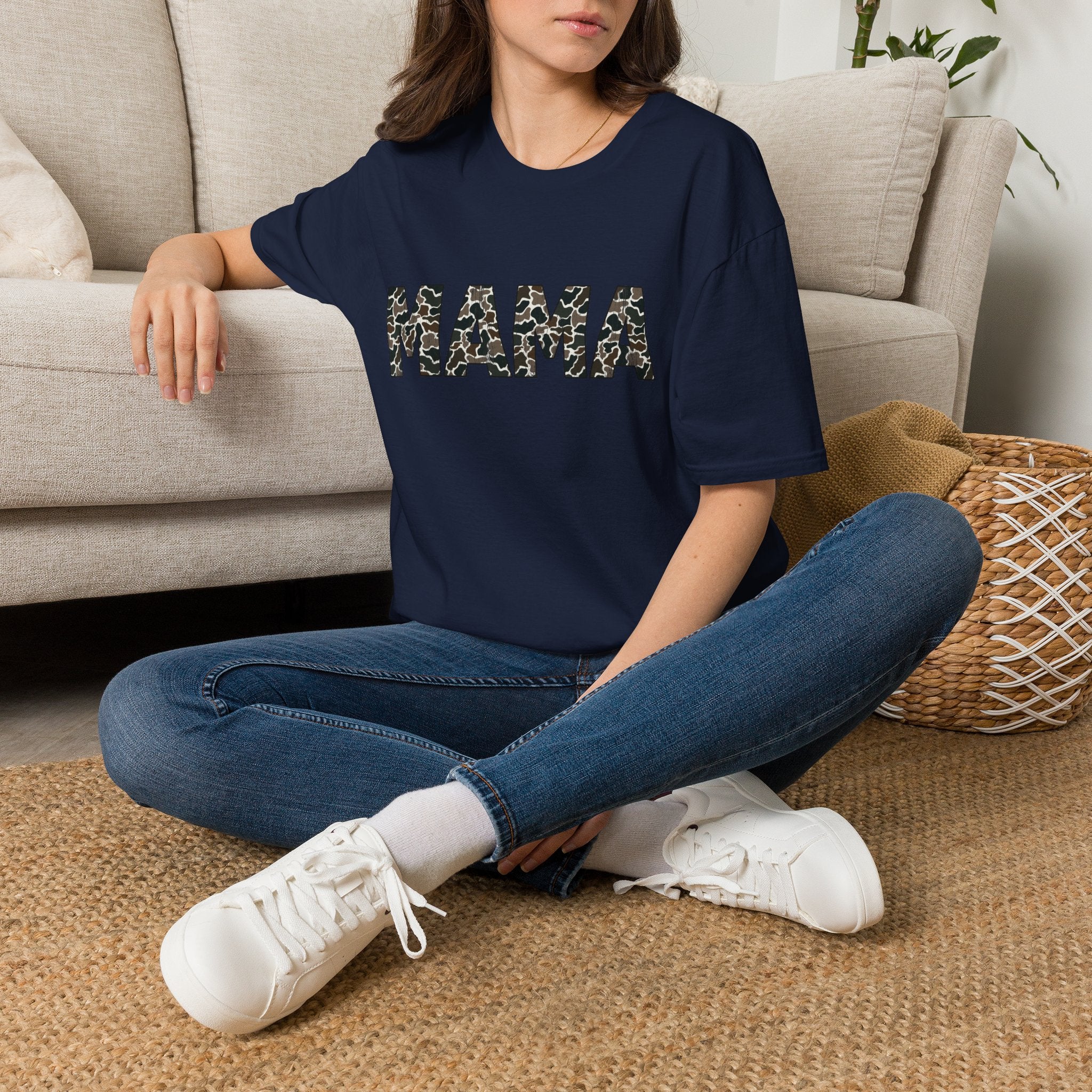 Mama Camo Print T-Shirt — Graphic Mom Tee for Mother's Day & Everyday