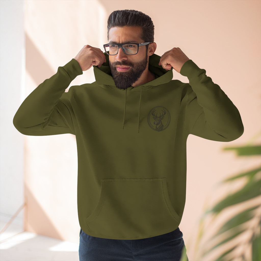 Southern Dad Hoodie - Hunting Dog & American Flag Graphic Pullover
