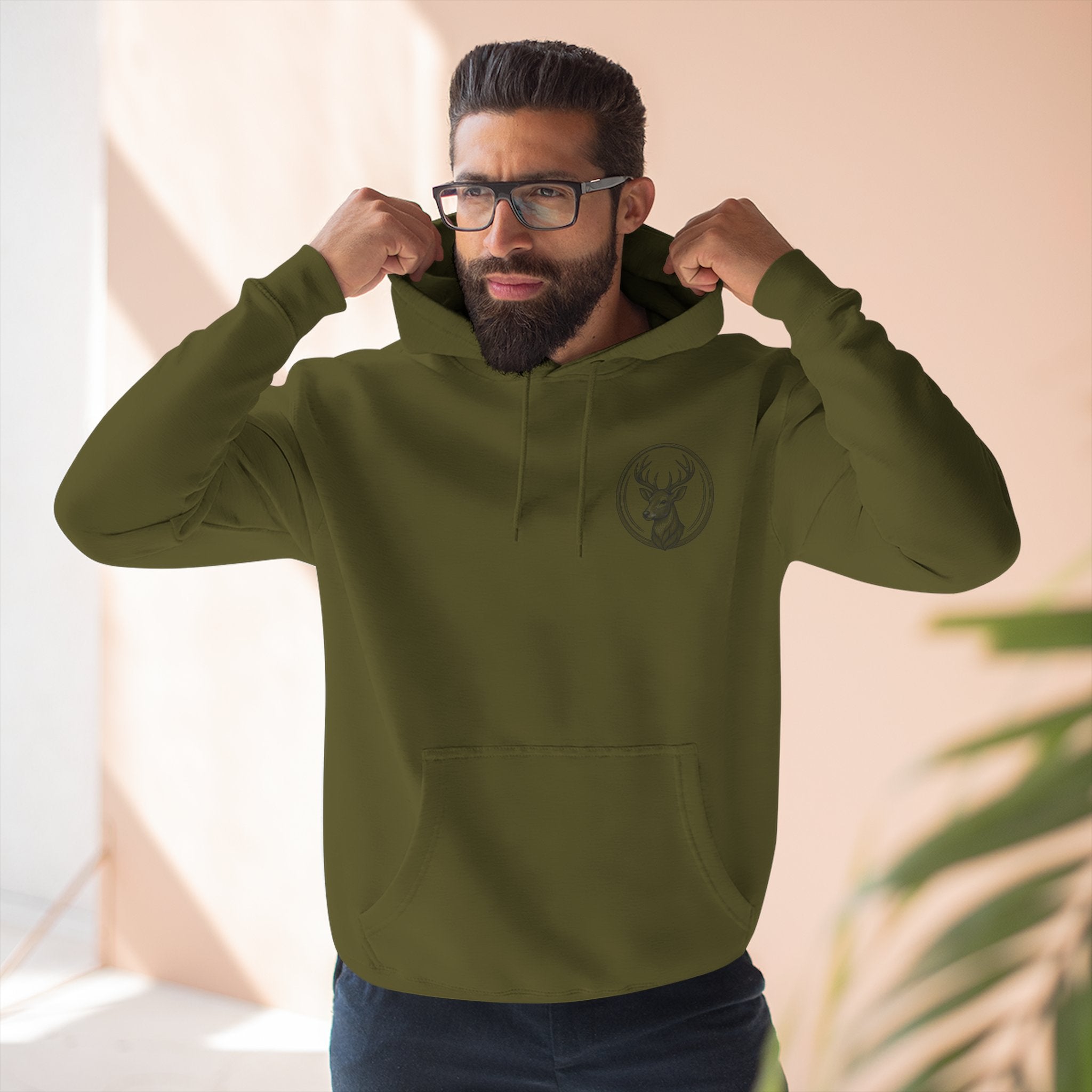 Southern Dad Hoodie - Hunting Dog & American Flag Graphic Pullover