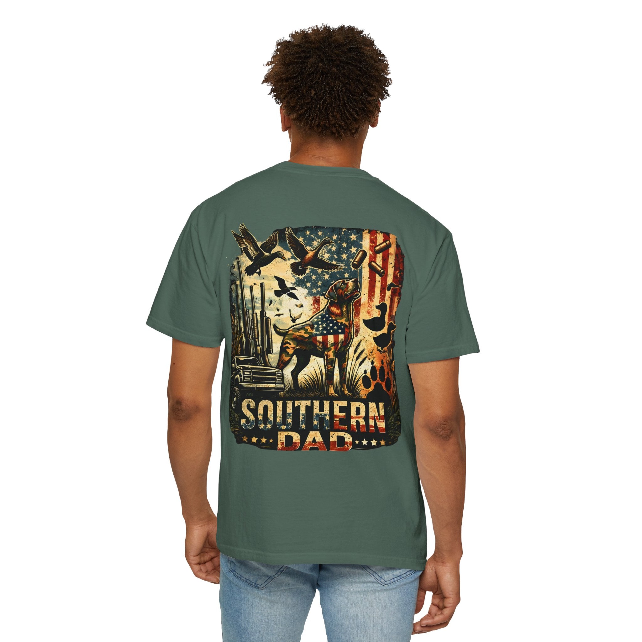 Southern Dad T-Shirt — Patriotic Deer & Duck Hunting Graphic Tee