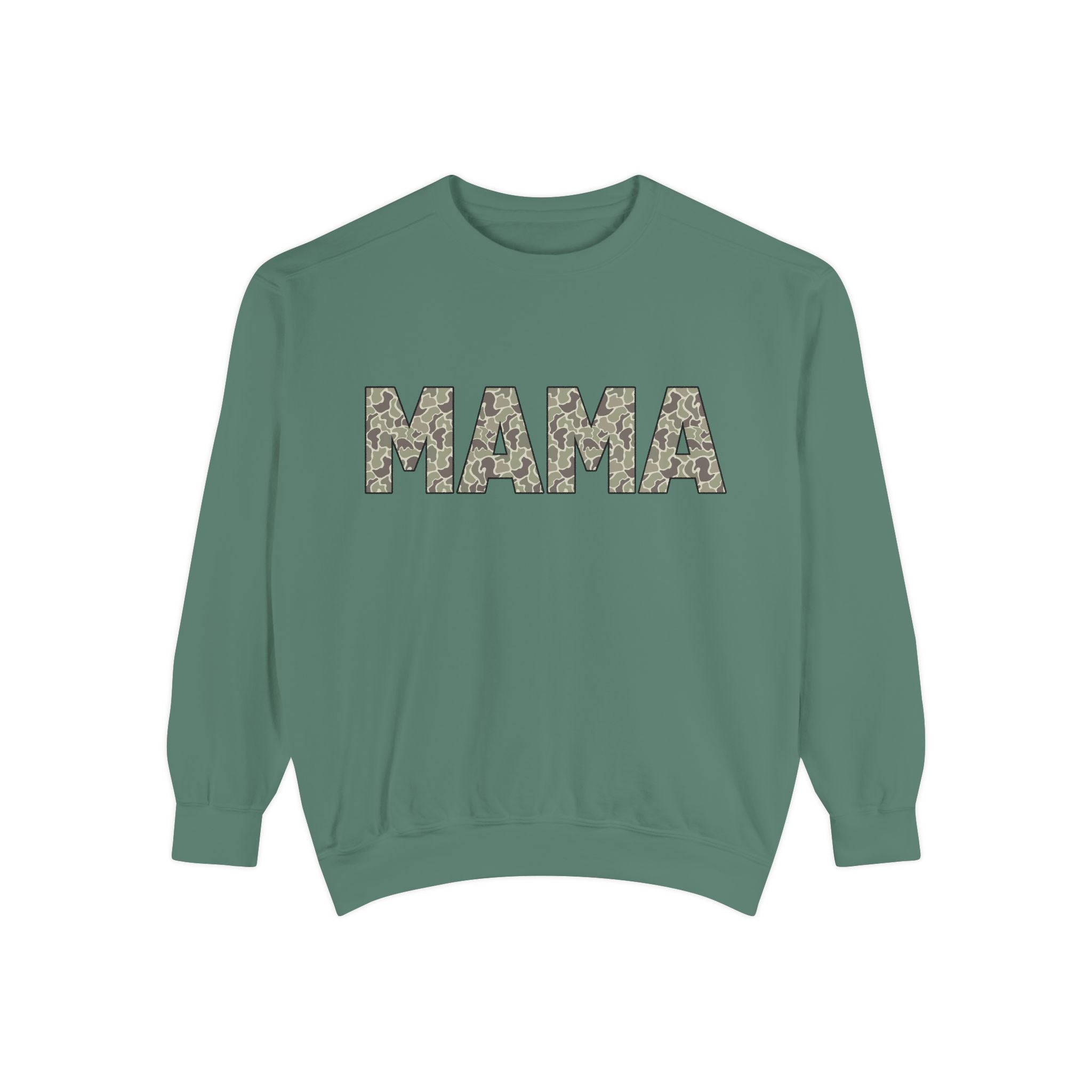 Mama Camo Sweatshirt — Cozy Mom Crewneck with Floral Pattern "MAMA"