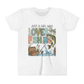 Youth Fishing Tee — "Just a Girl Who Loves Fishing" Graphic Shirt