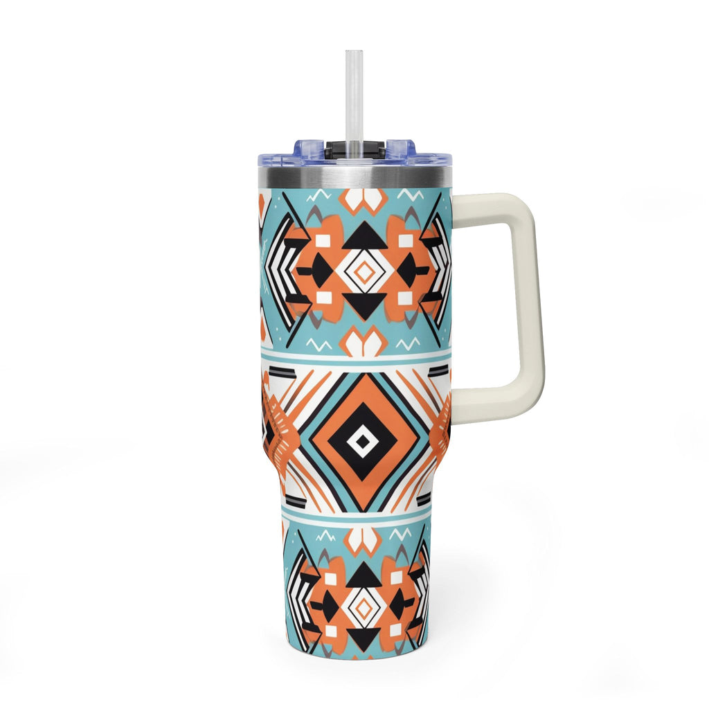 40oz Aztec Pattern Vacuum Tumbler – Insulated Travel Mug