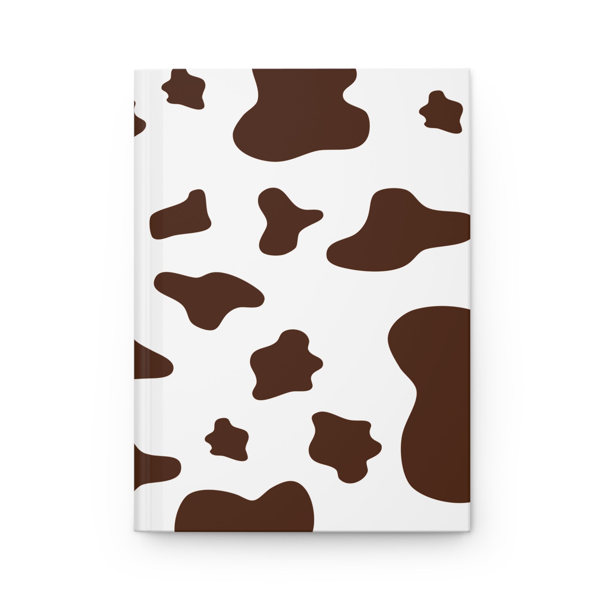 Cow Print Hardcover Journal — Brown & White Patterned Notebook