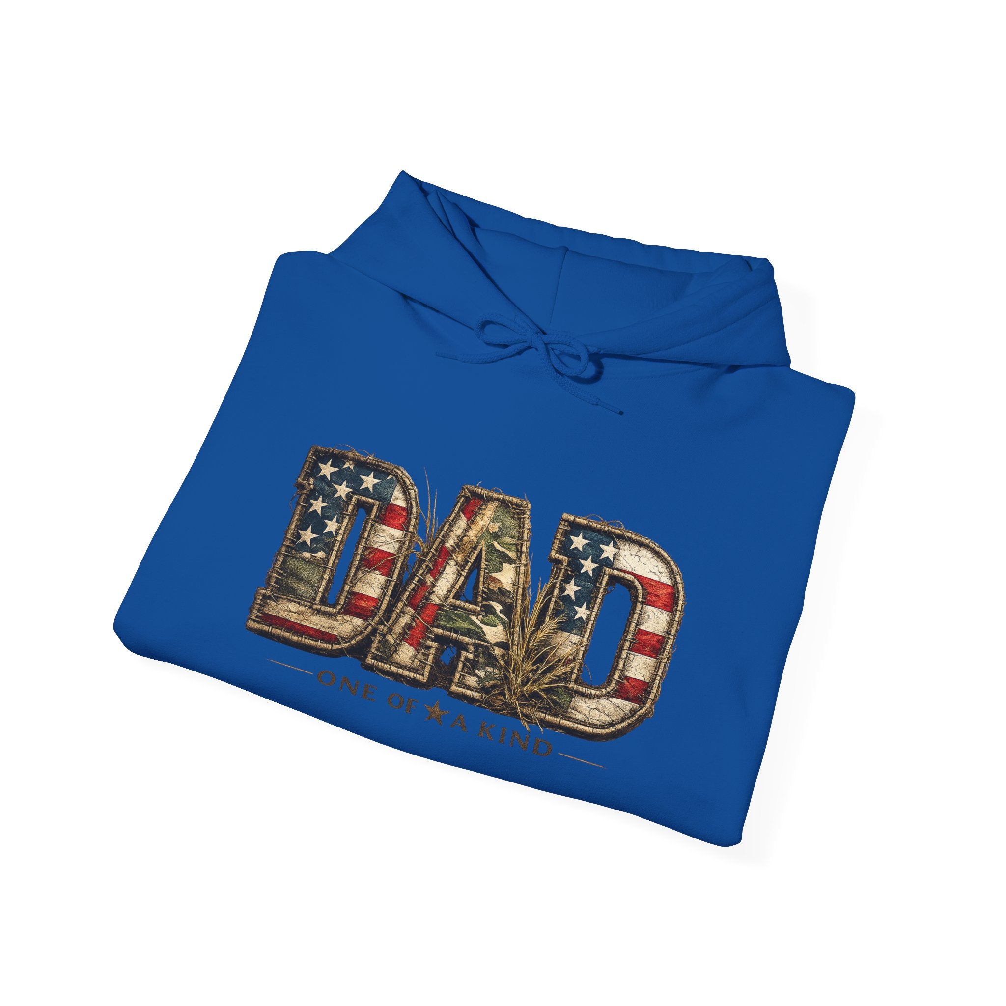 Personalizable Dad One of a Kind Hoodie — American Flag Patriotic Father’s Day Sweatshirt