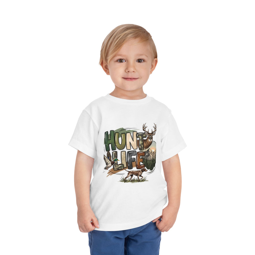 Toddler Tee — "Hunt Life" Woodland Deer & Fox Kids Shirt