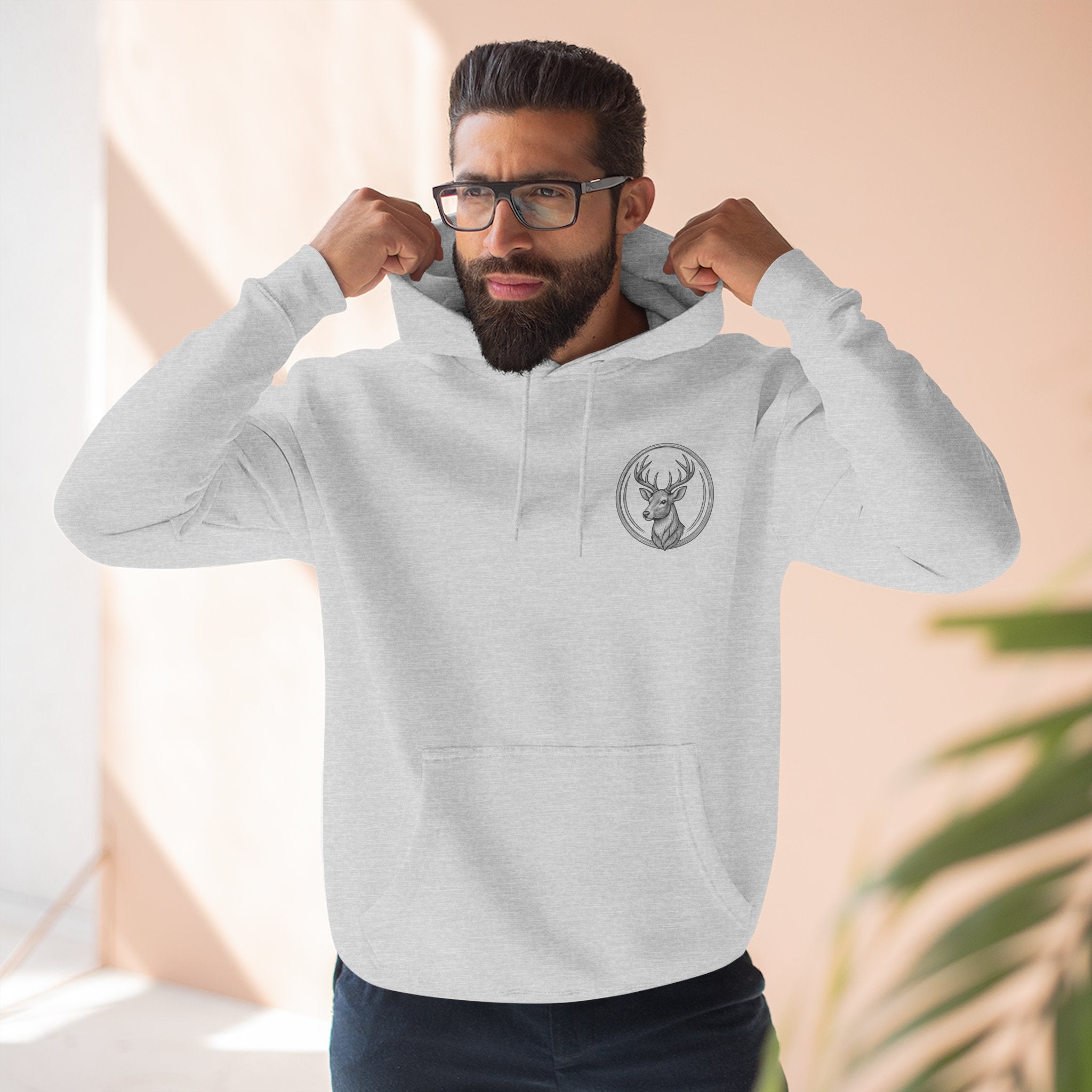 Southern Dad Hoodie - Hunting Dog & American Flag Graphic Pullover