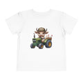 Toddler Tee — Cute Baby Cow on Green Tractor Cute Farm Animal Shirt