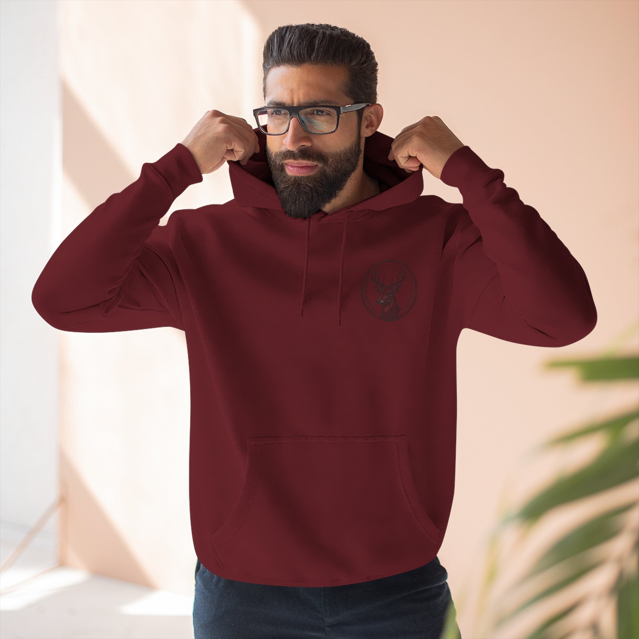 Southern Dad Hoodie - Hunting Dog & American Flag Graphic Pullover