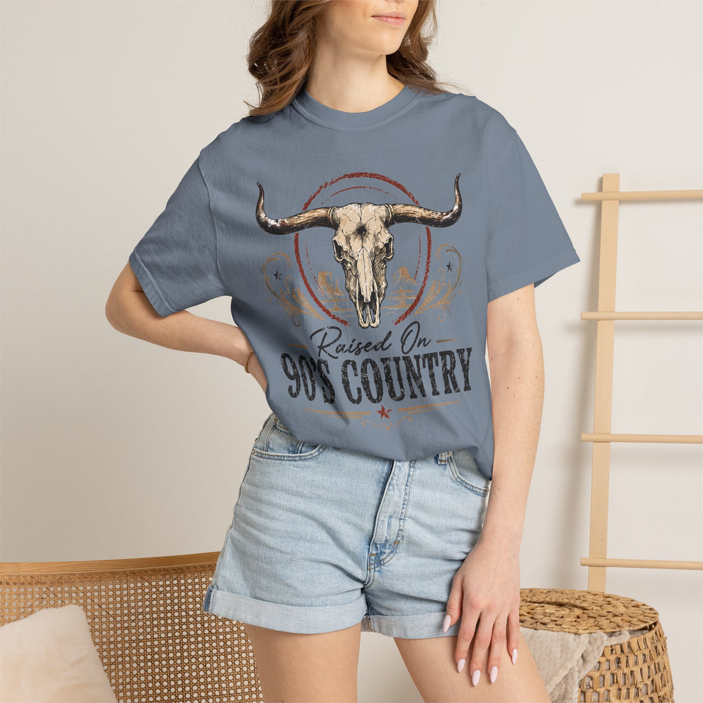 Raised On 90's Country T-Shirt — Vintage Longhorn Cowboy Tee