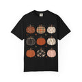 Pumpkin Patch T-Shirt — Fall Plaid & Floral Pumpkins Graphic Tee