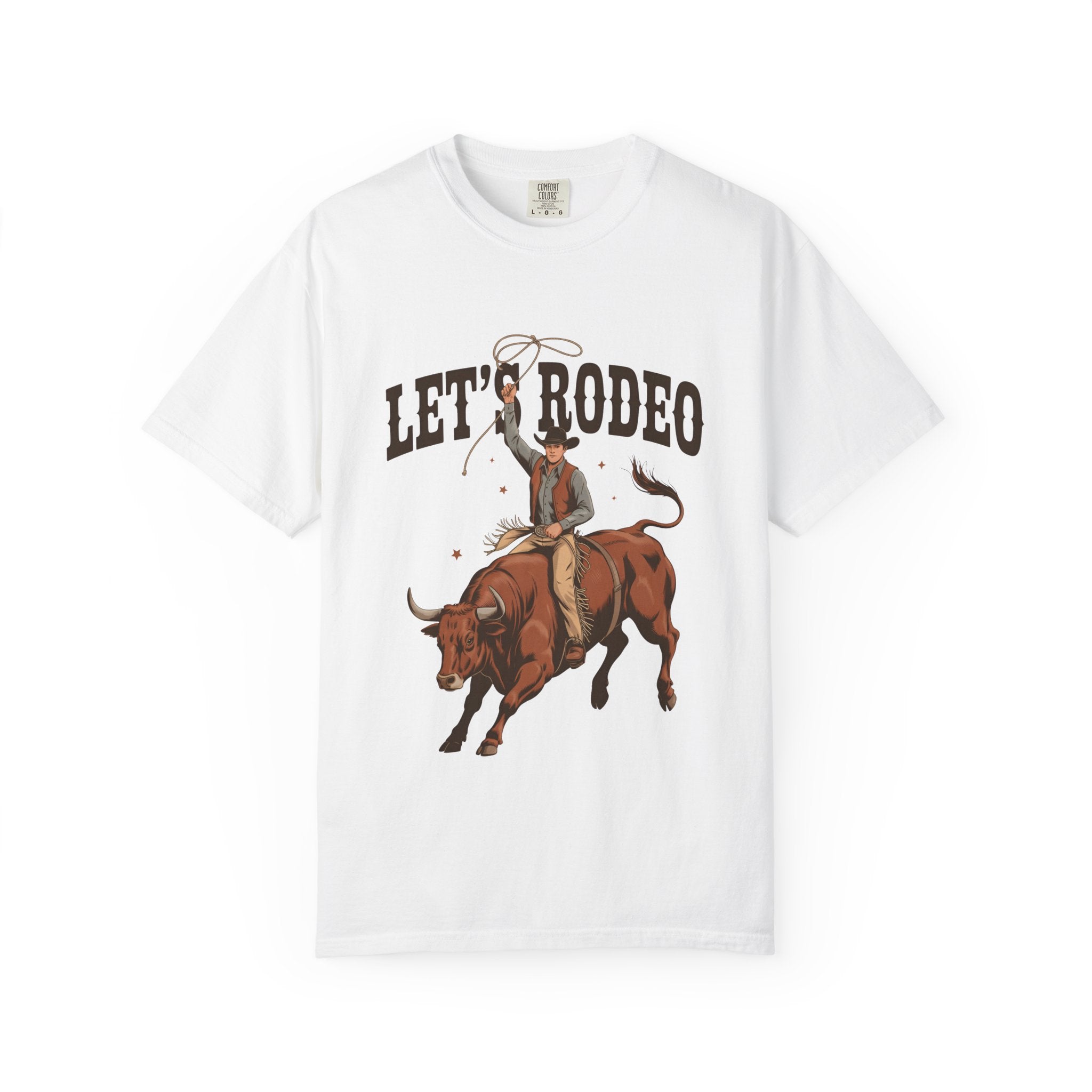 Let's Rodeo T-Shirt — Western Bull Riding Graphic Tee