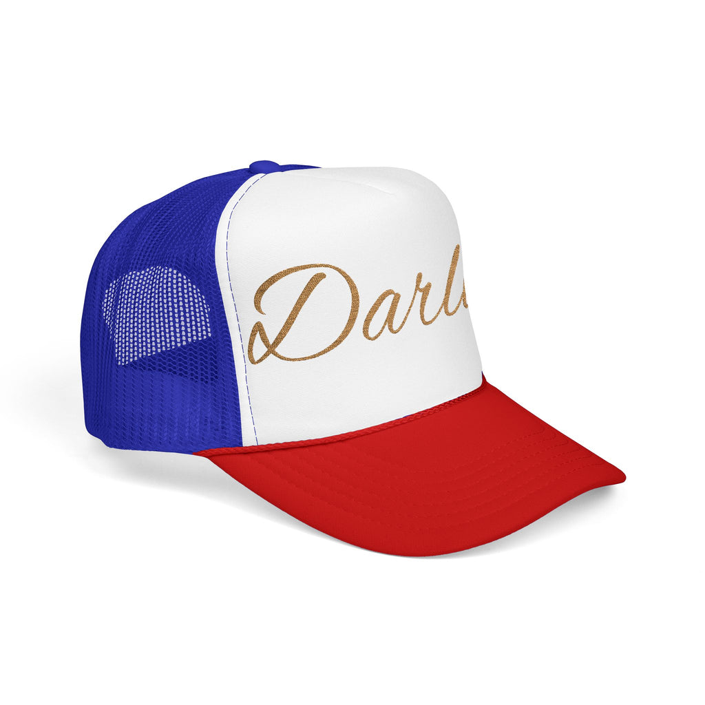 Darlin' Glitter Script Trucker Hat — Women's Casual Mesh Cap