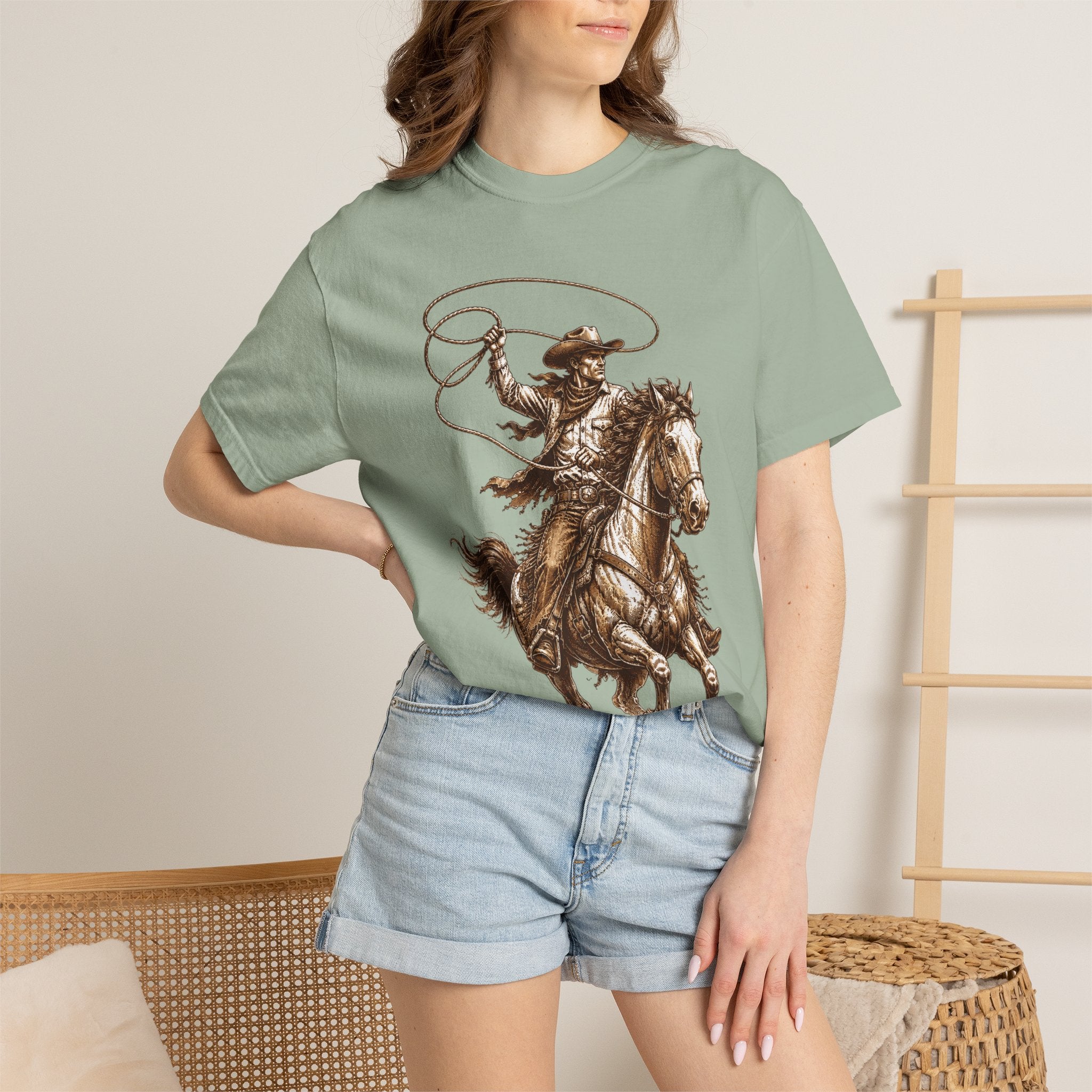Cowboy Horse T-Shirt — Rodeo Western Lasso Graphic Tee