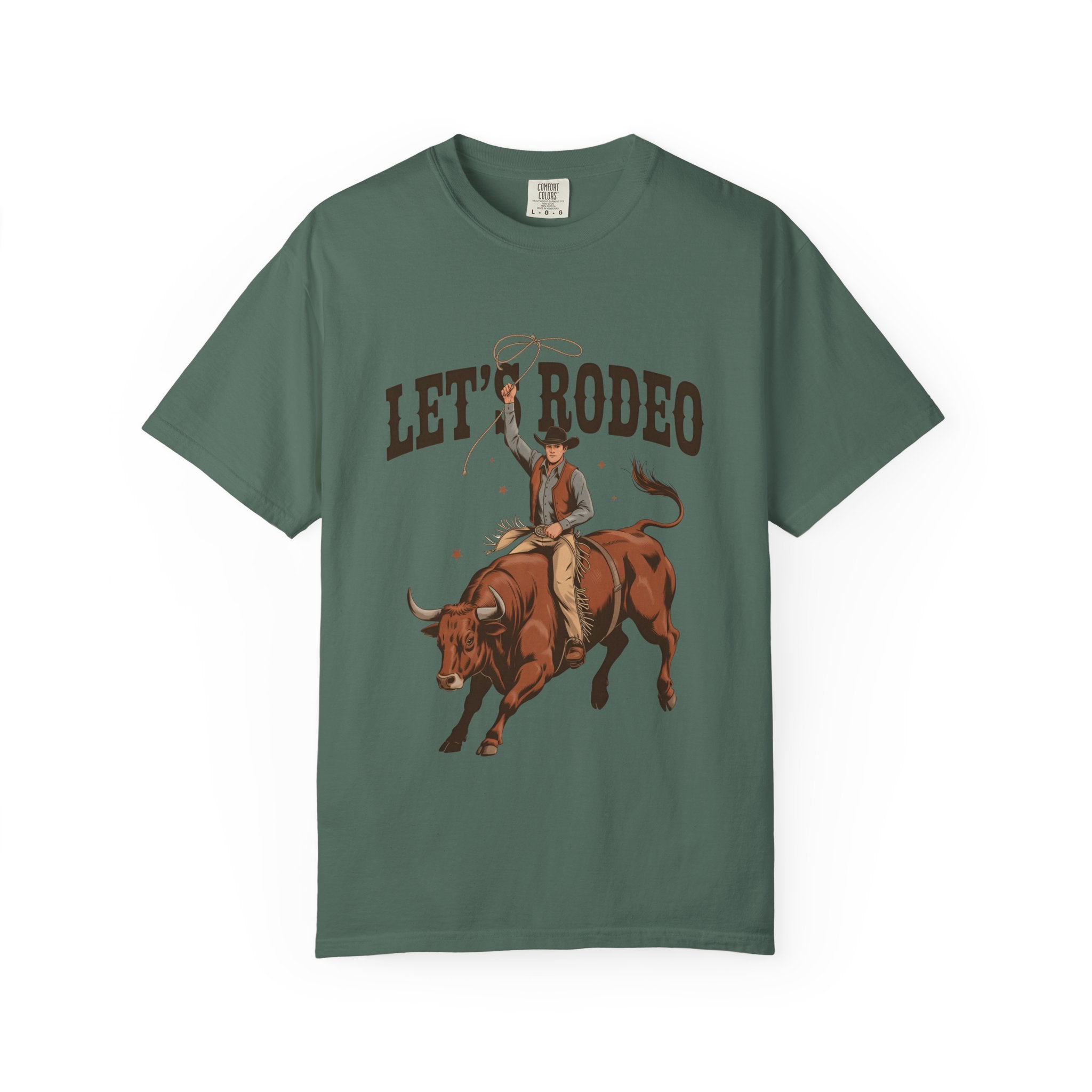 Let's Rodeo T-Shirt — Western Bull Riding Graphic Tee