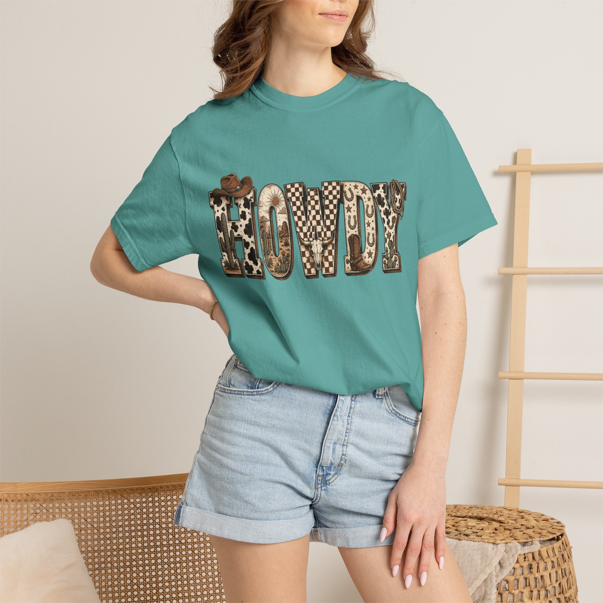 Howdy Leopard Print T-Shirt — Western Cowgirl Graphic Tee