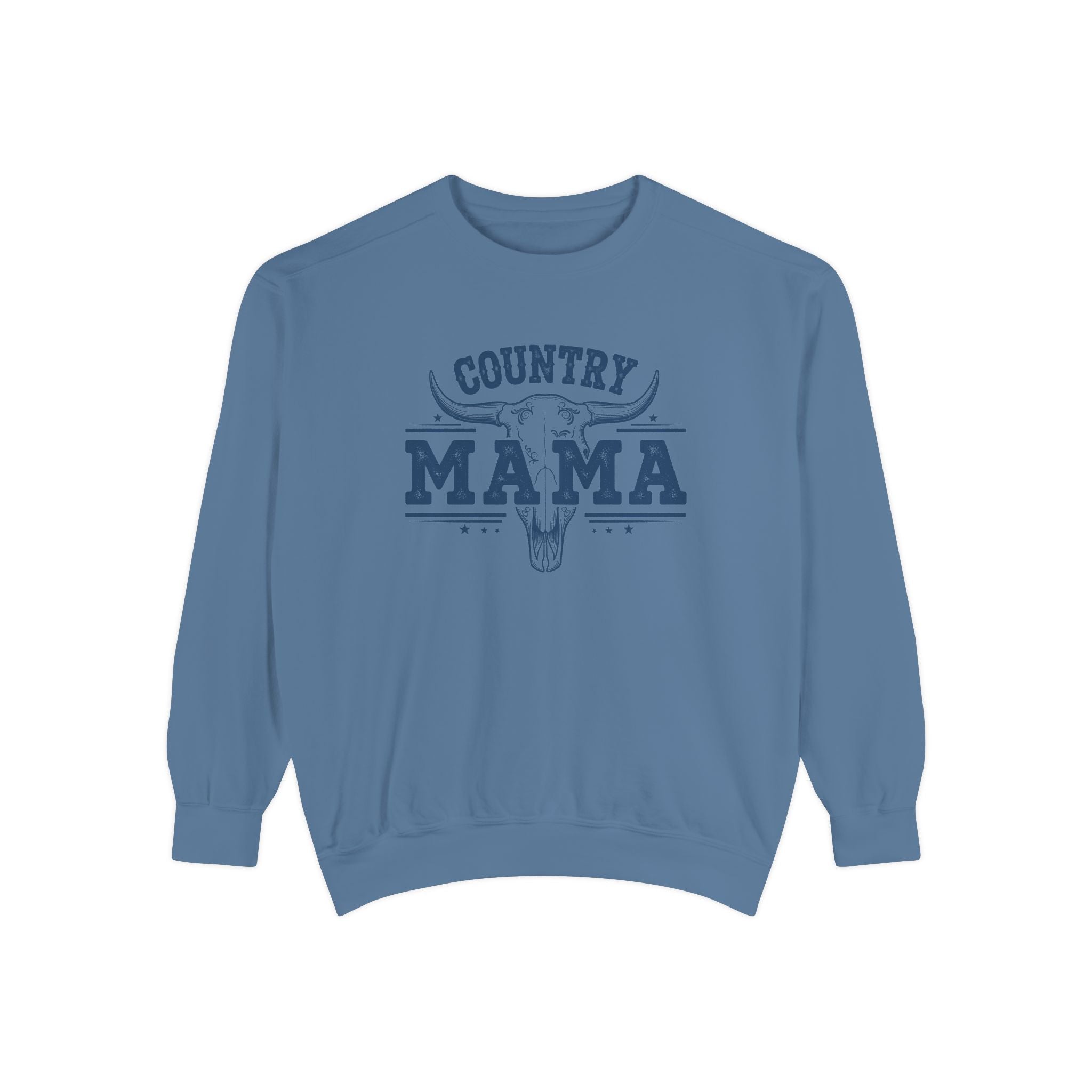Country Mama Sweatshirt — Rustic Longhorn Graphic Crewneck