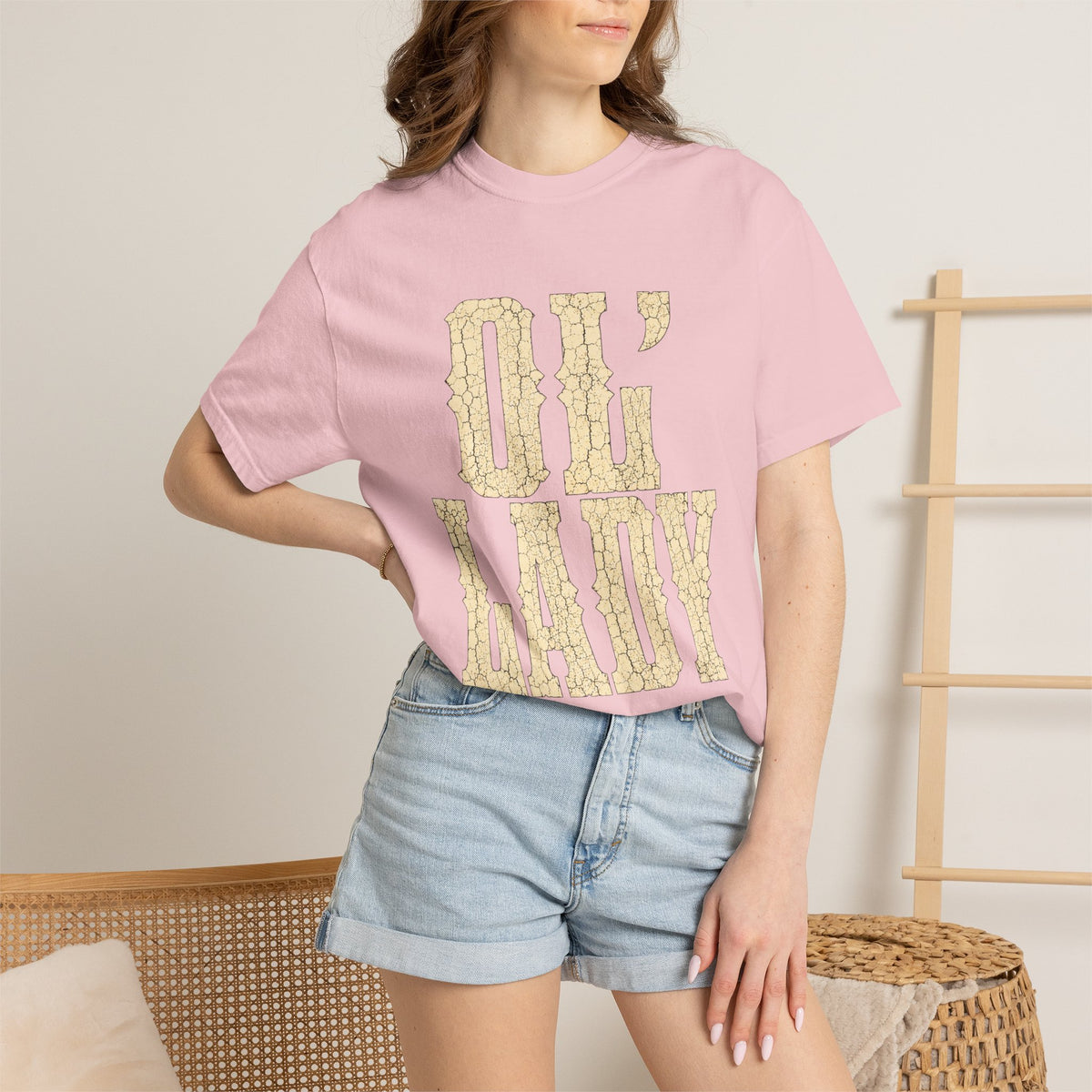 T-Shirt — 'Ol' Lady' Vintage Lettering Tee