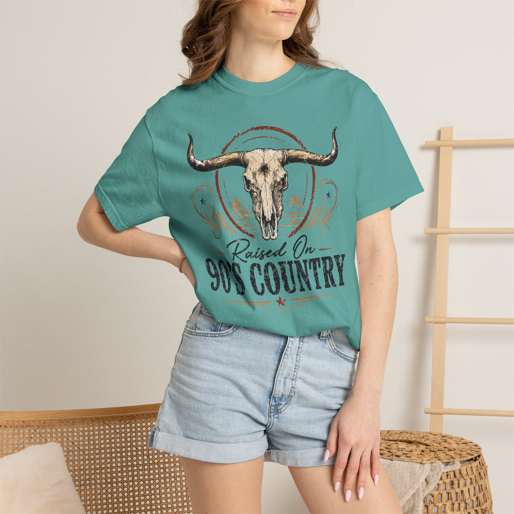 Raised On 90's Country T-Shirt — Vintage Longhorn Cowboy Tee