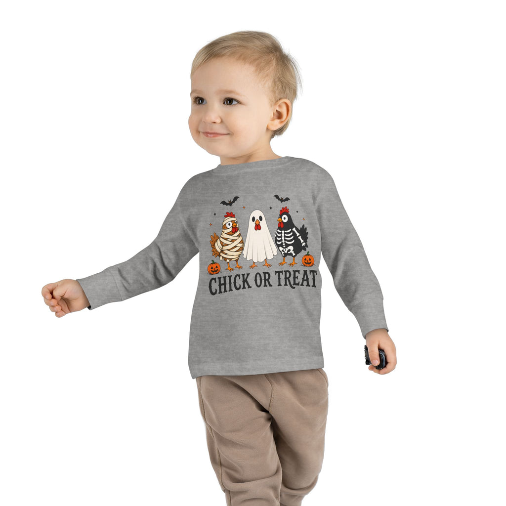 Halloween "Chick or Treat" Toddler Long Sleeve Tee