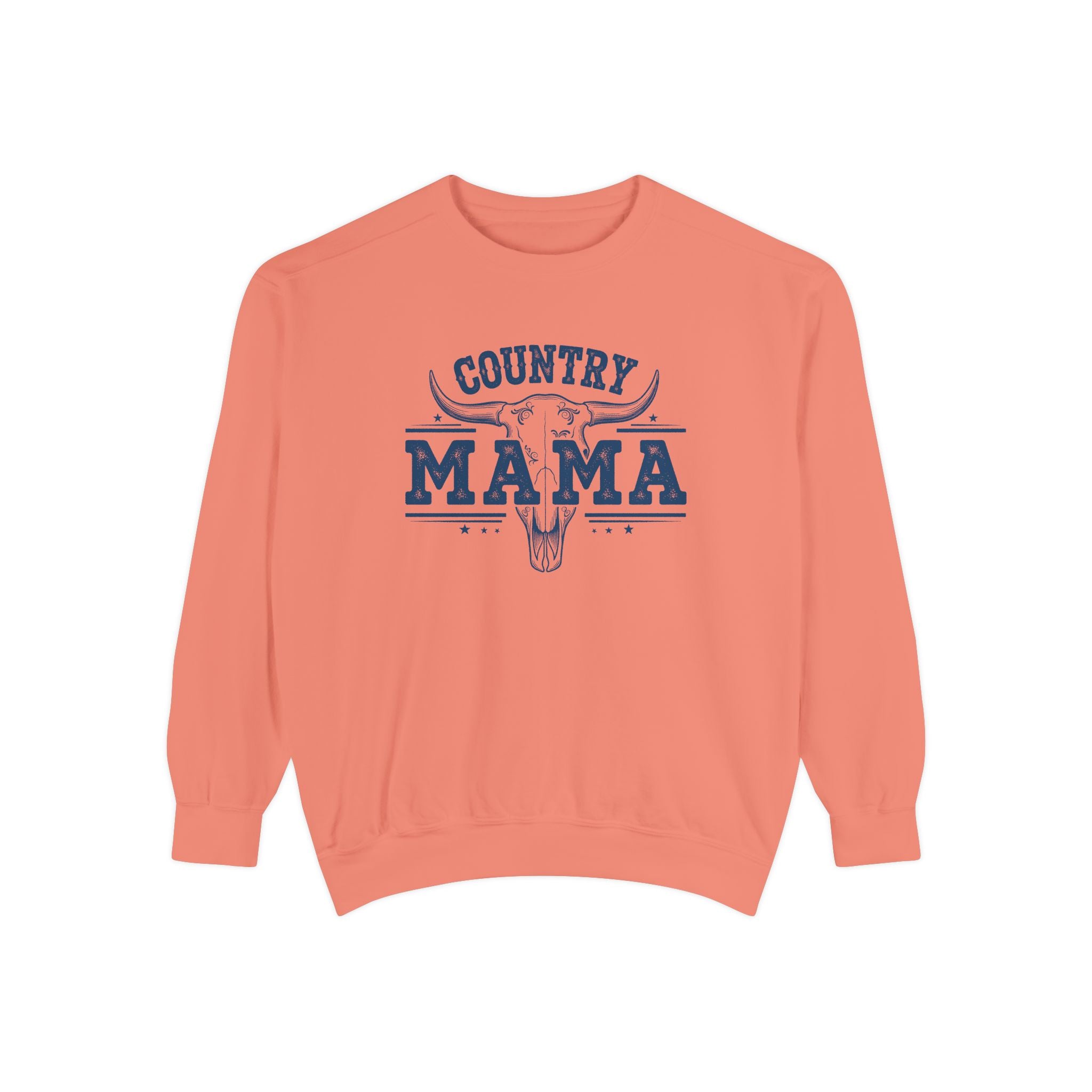 Country Mama Sweatshirt — Rustic Longhorn Graphic Crewneck