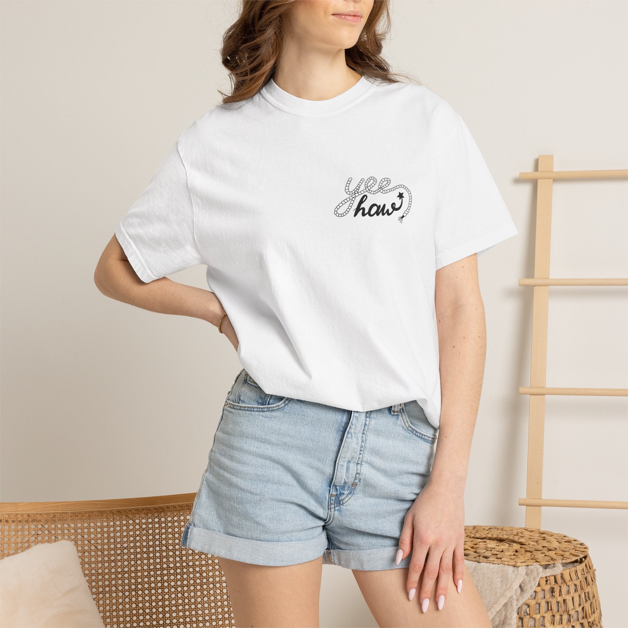 Cowboy Hat & Boots T-Shirt — 'Yee Haw' Graphic Western Tee