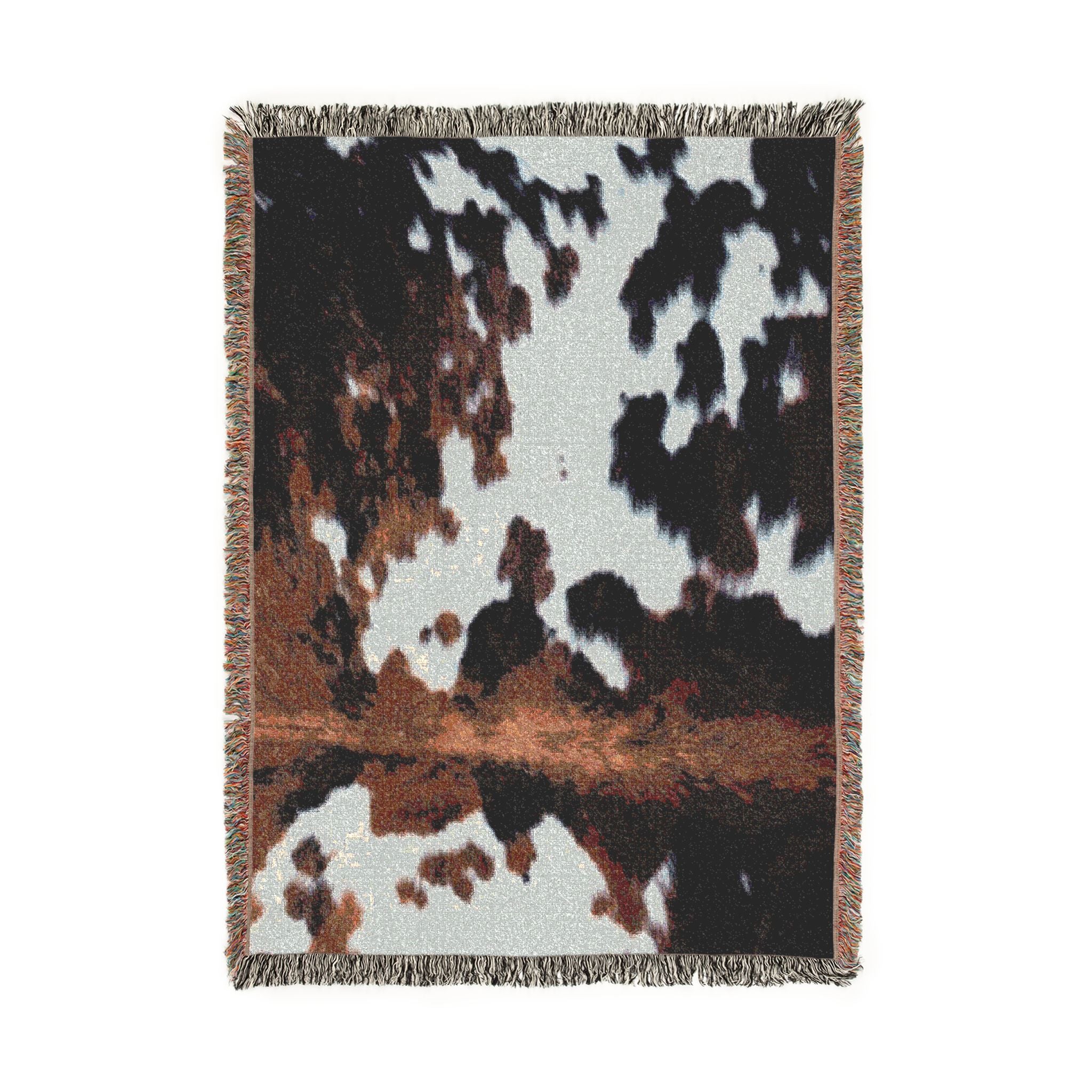 Cow Hide Pattern Woven Blanket