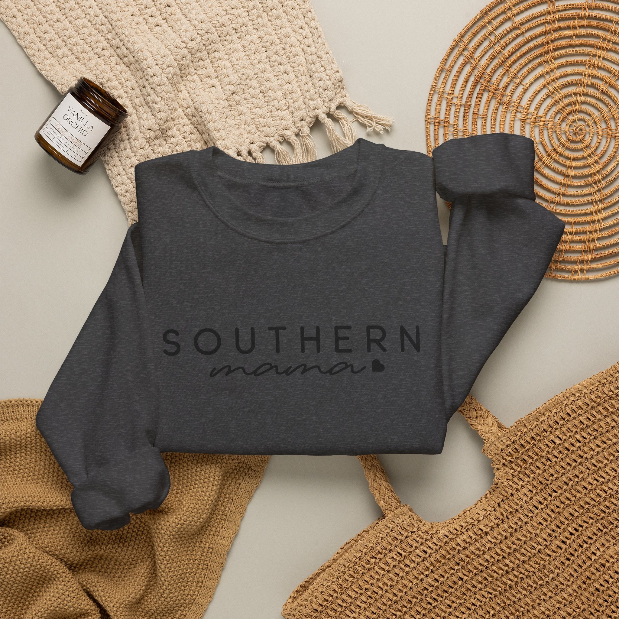 Southern Mama Crewneck Sweatshirt — Minimalist Southern Mom Pullover