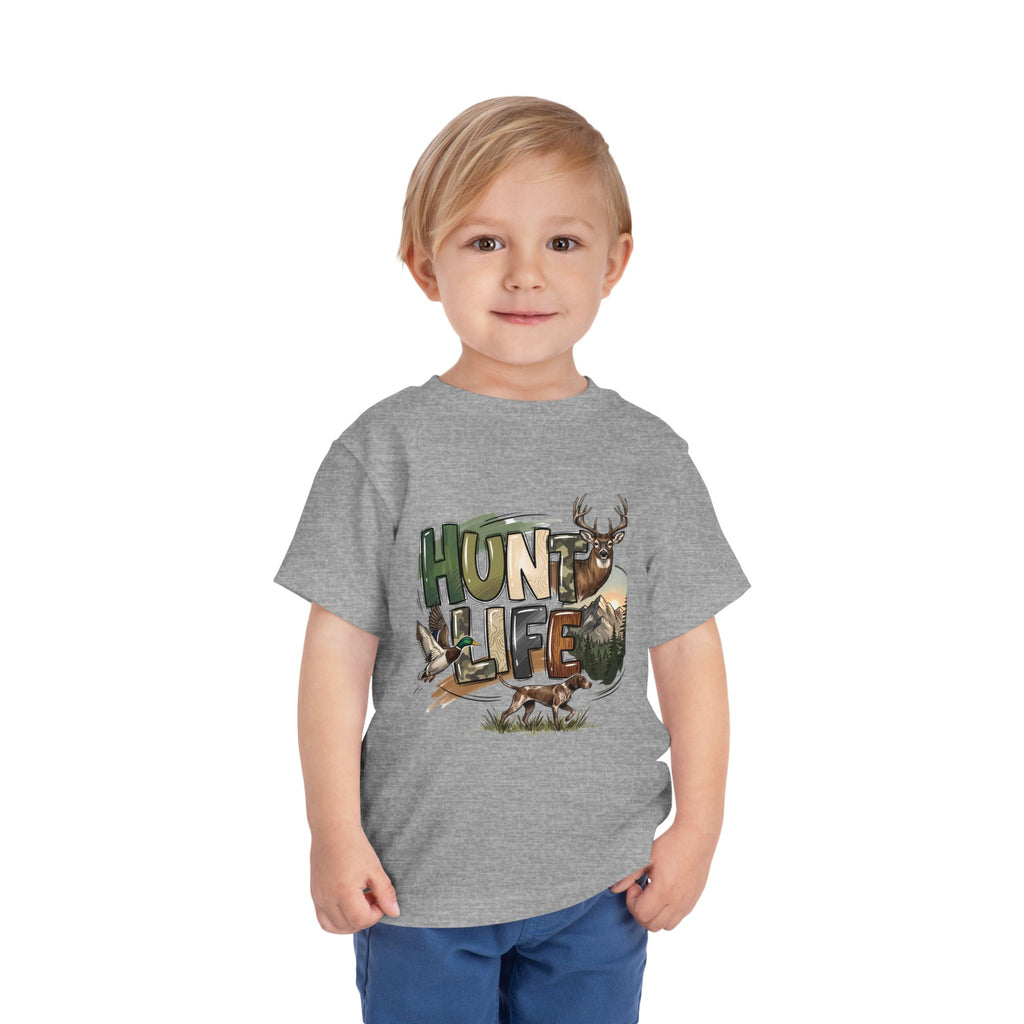Toddler Tee — "Hunt Life" Woodland Deer & Fox Kids Shirt