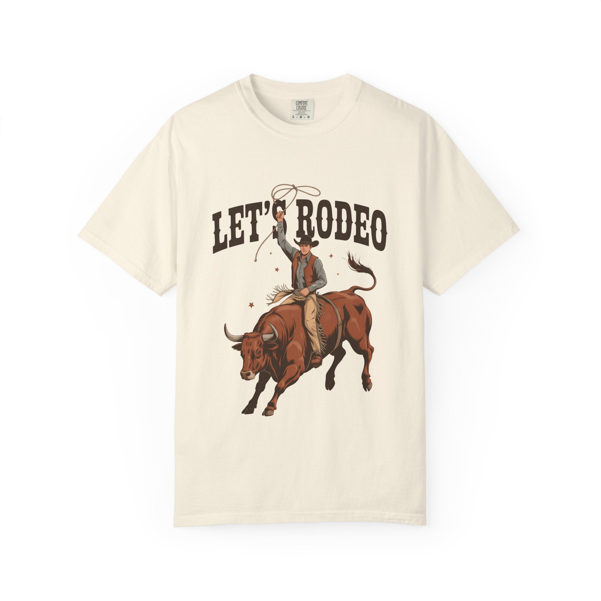 Let's Rodeo T-Shirt — Western Bull Riding Graphic Tee