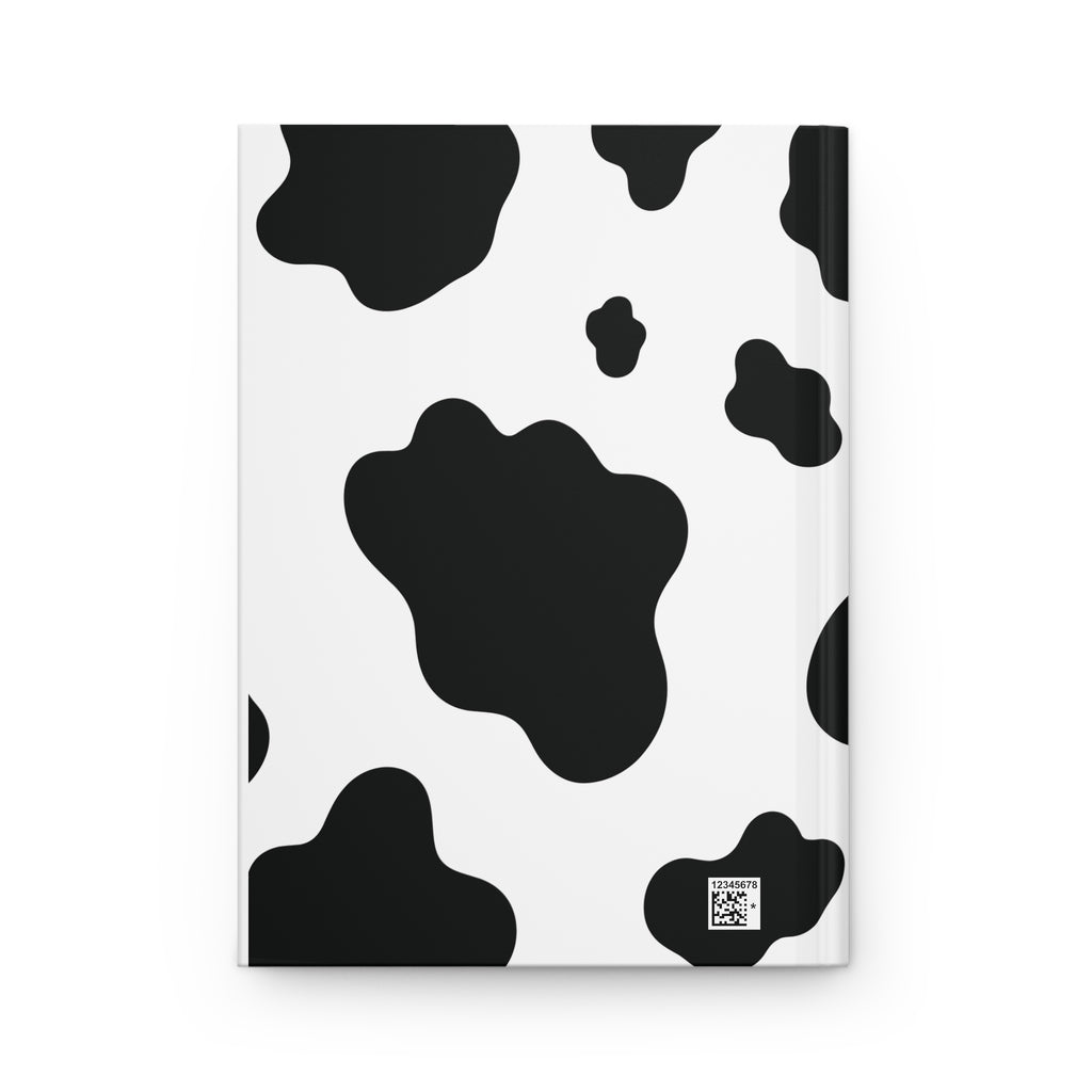 Cow Print Hardcover Journal — Black & White Notebook for Notes, Sketches & Journaling